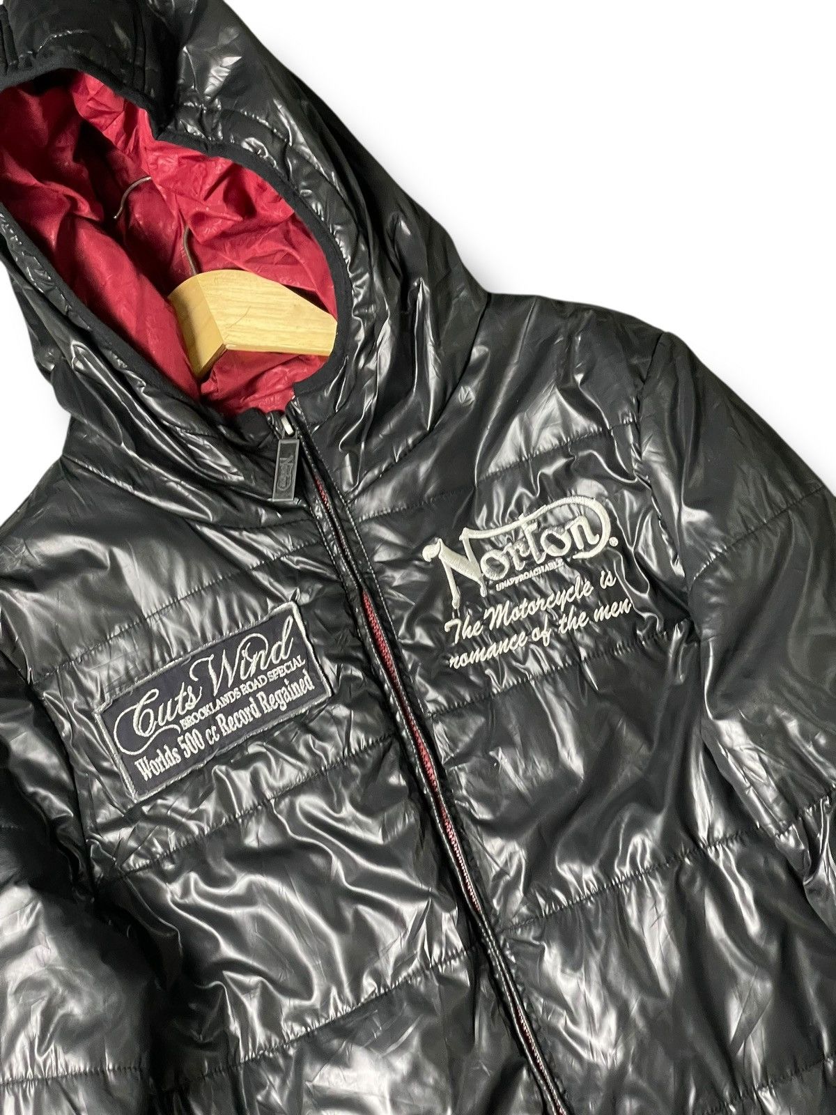 Japanese Brand × Norton × Vintage NORTON Embroidered Biker Leather Jacket (134) Size US XXS / EU 40 - 2 Thumbnail