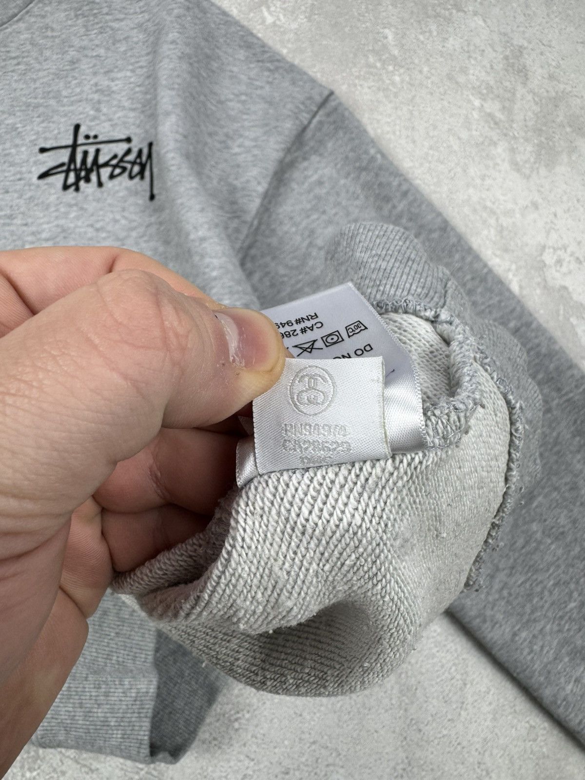 Stussy Stussy Classic Gray Sweatshirt Big Logo Crew Neck Y2k sz XL Size US XL / EU 56 / 4 - 14 Thumbnail