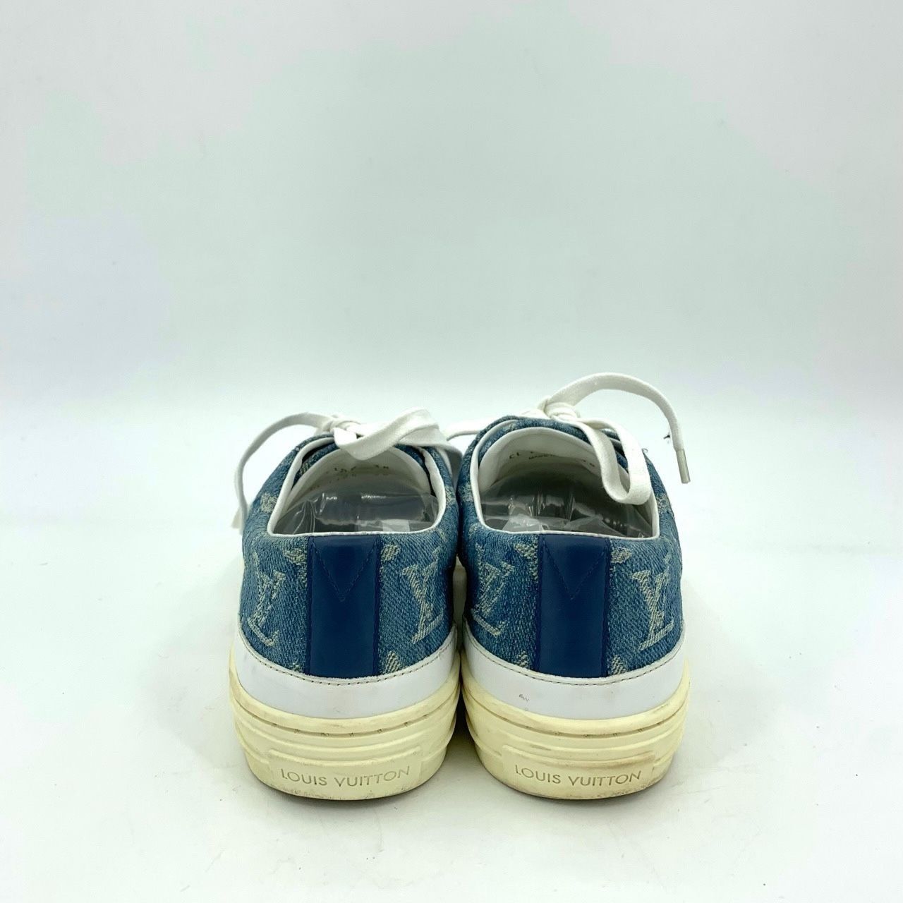 Louis Vuitton Louis Vuitton Blue & White Low Top Lace-Up Sneakers Size 38 Size US 8 / IT 38 - 5 Thumbnail