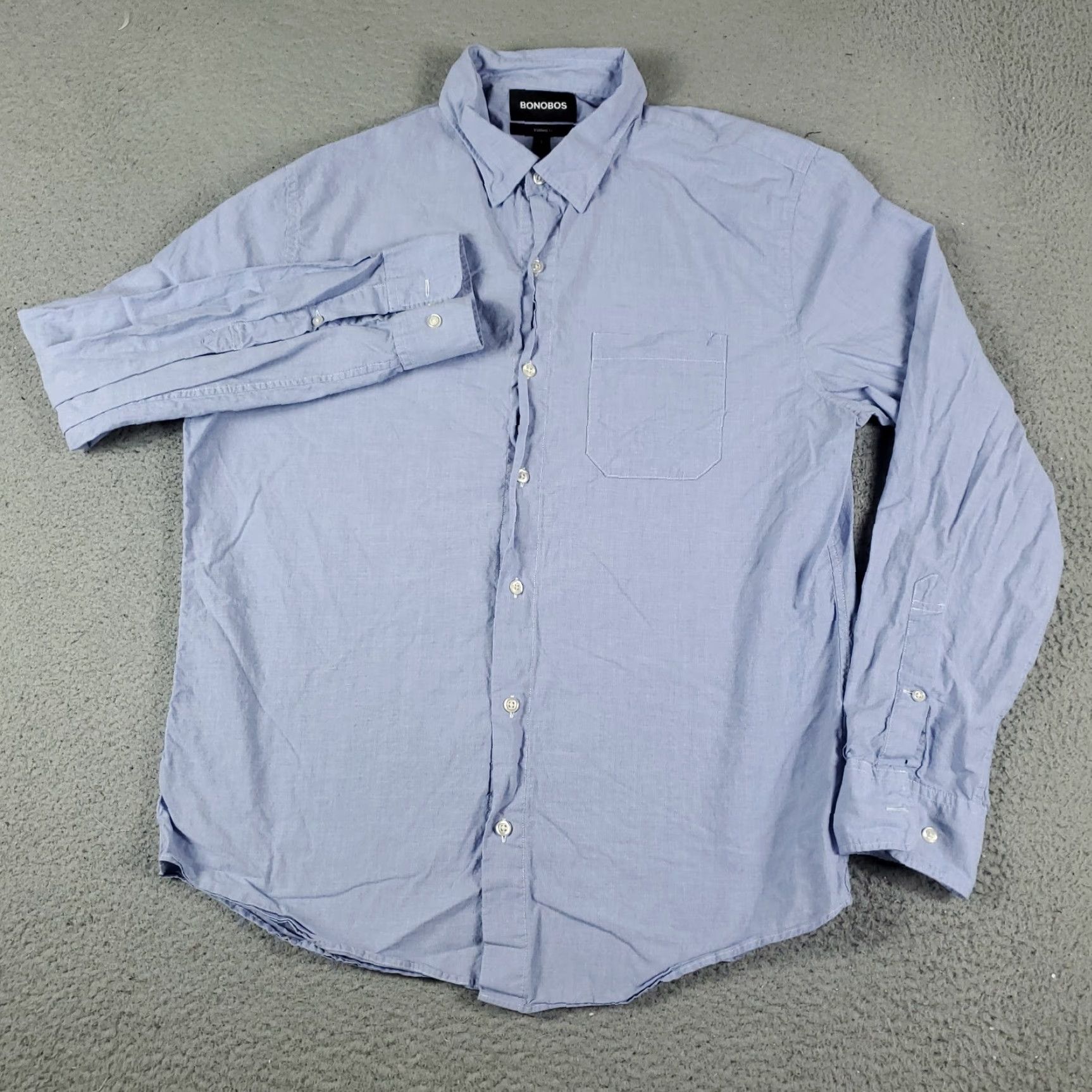 Bonobos Bonobos Shirt Mens Size Large Blue Button-Up Long Sleeve Casual Business Formal Brand: Bonobos - Adult Large Blue Button-Down Shirt Size US L / EU 52-54 / 3 - 2 Thumbnail