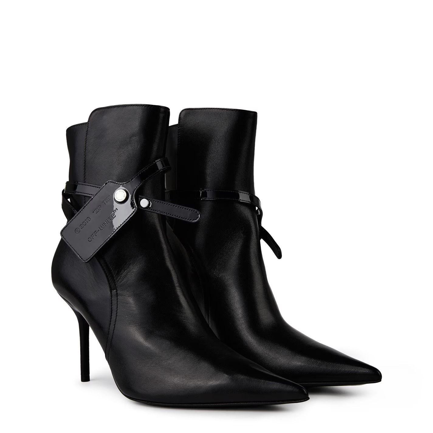 Off-White o1g2r1mq0125 Nappa Zip Boots in Black Size US 6 / IT 36 - 3 Thumbnail