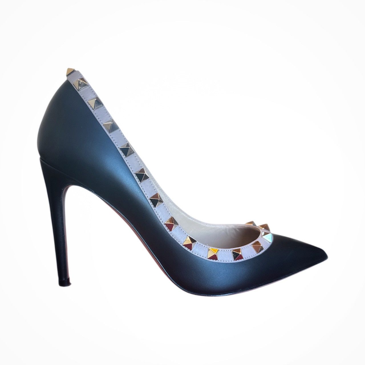 Valentino VALENTINO GARAVANI Rockstud Pointed Heel EU 37.5/7.5 Black Size US 7.5 / IT 37.5 - 10 Thumbnail