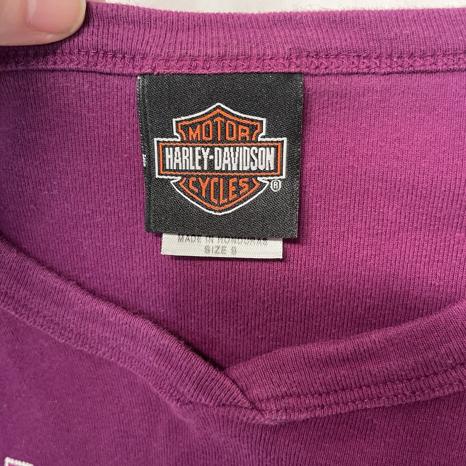 Harley Davidson Vintage 03 Long Sleeve Embroidered Logo Shiawasse Sports Size S / US 4 / IT 40 - 4 Thumbnail