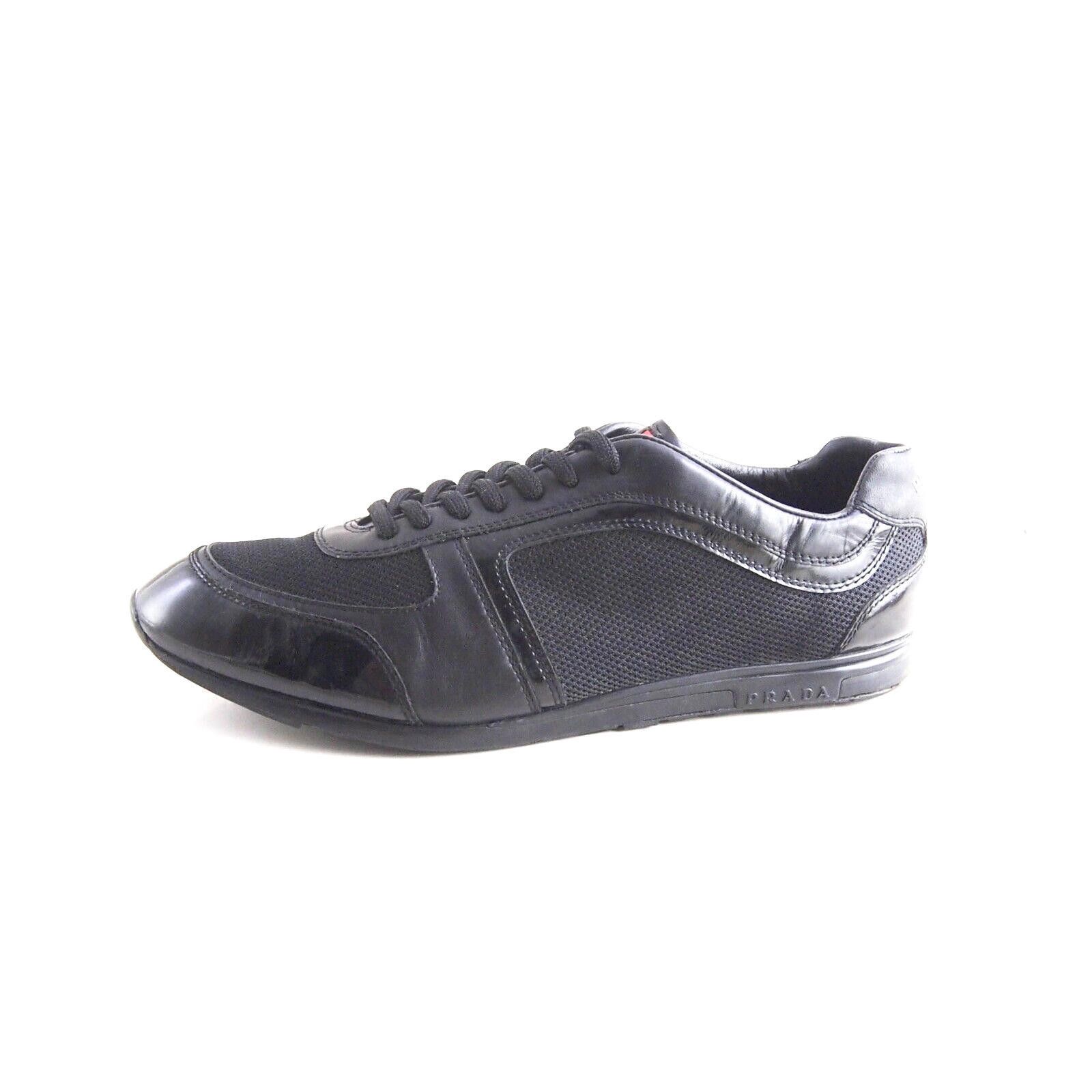 Prada Prada Low Top Sneakers Black Leather Mesh US 7.5 EU 40.5 Size US 7.5 / EU 40-41 - 2 Thumbnail