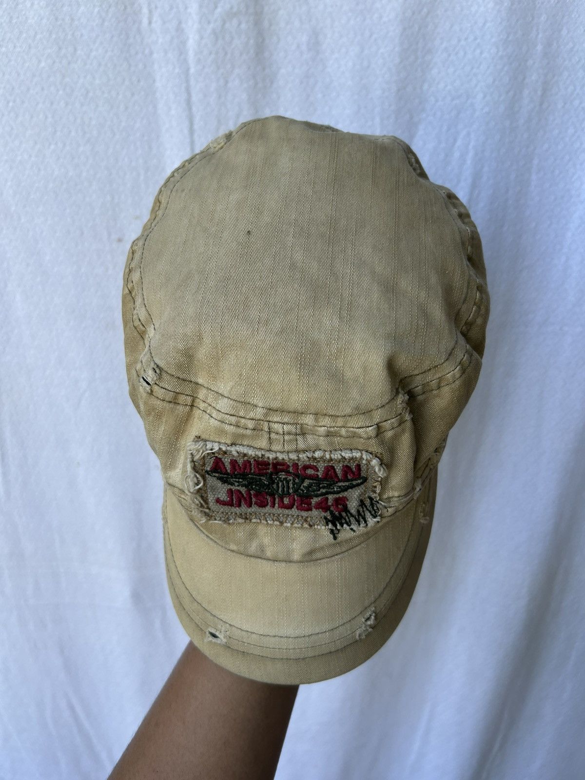 If Six Was Nine × Japanese Brand × Le Grande Bleu (L.G.B.) American inside46 distressed patch style hats Size ONE SIZE - 5 Thumbnail