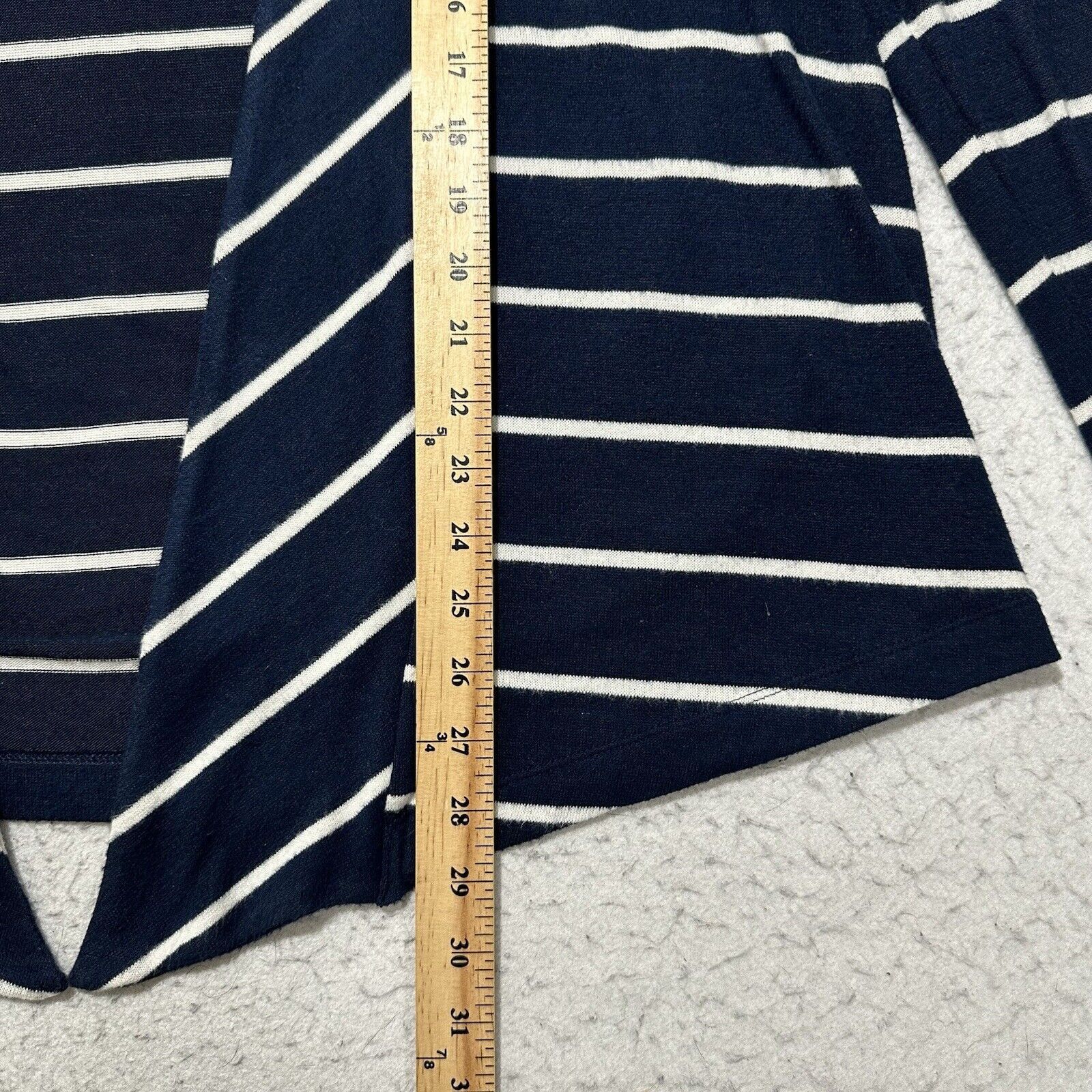 Chicos Chico's Medium Open Front Cardigan Sweater Navy Blue White Size M / US 6-8 / IT 42-44 - 9 Thumbnail