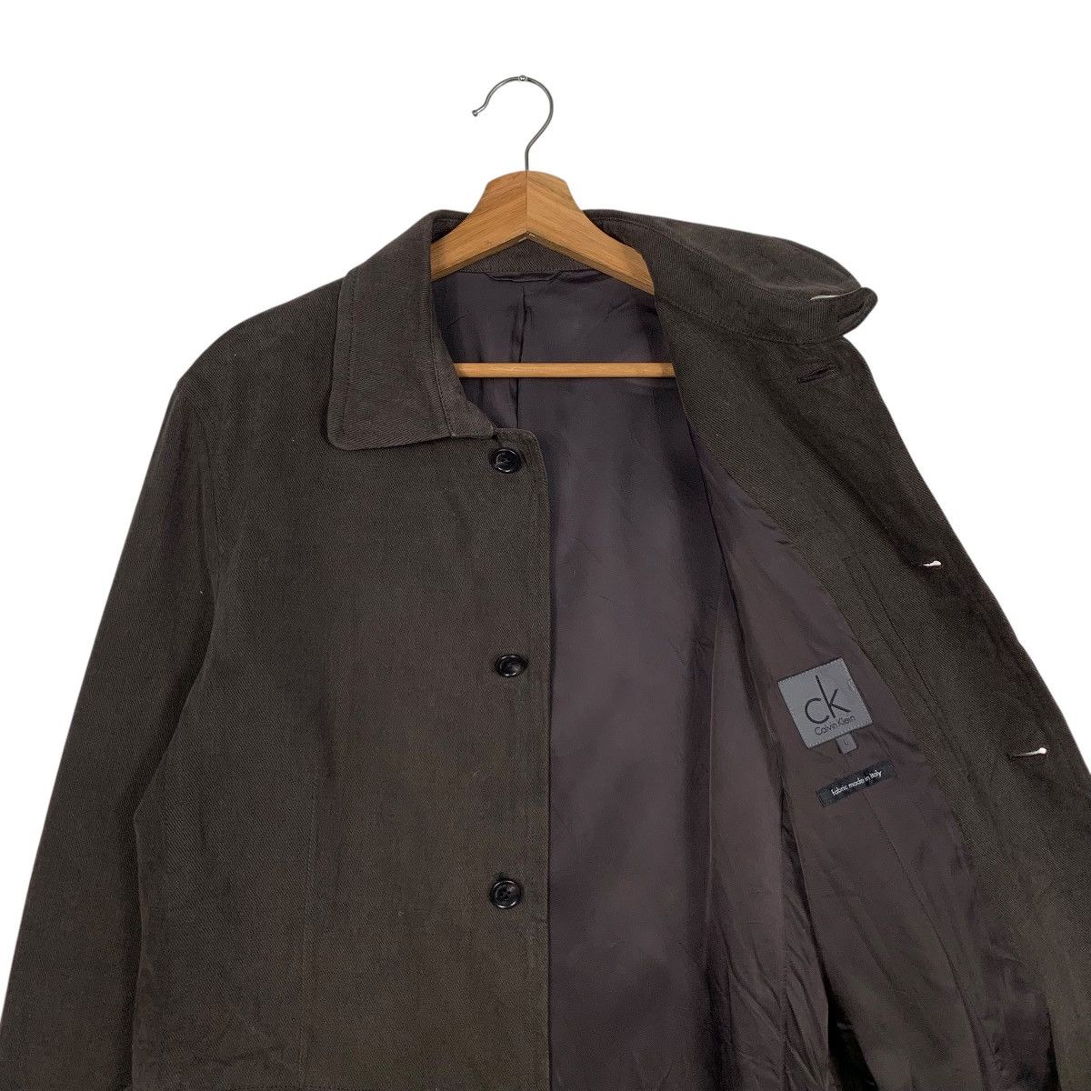 Calvin Klein CALVIN KLEIN Dark Brown Casual Jacket #1838-C80 Size US L / EU 52-54 / 3 - 10 Thumbnail
