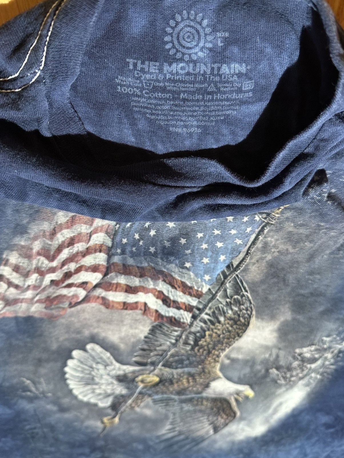 The Mountain The Mountain Navy Tie Dye Eagle With flag Graphic T-Shirt Size US L / EU 52-54 / 3 - 5 Thumbnail