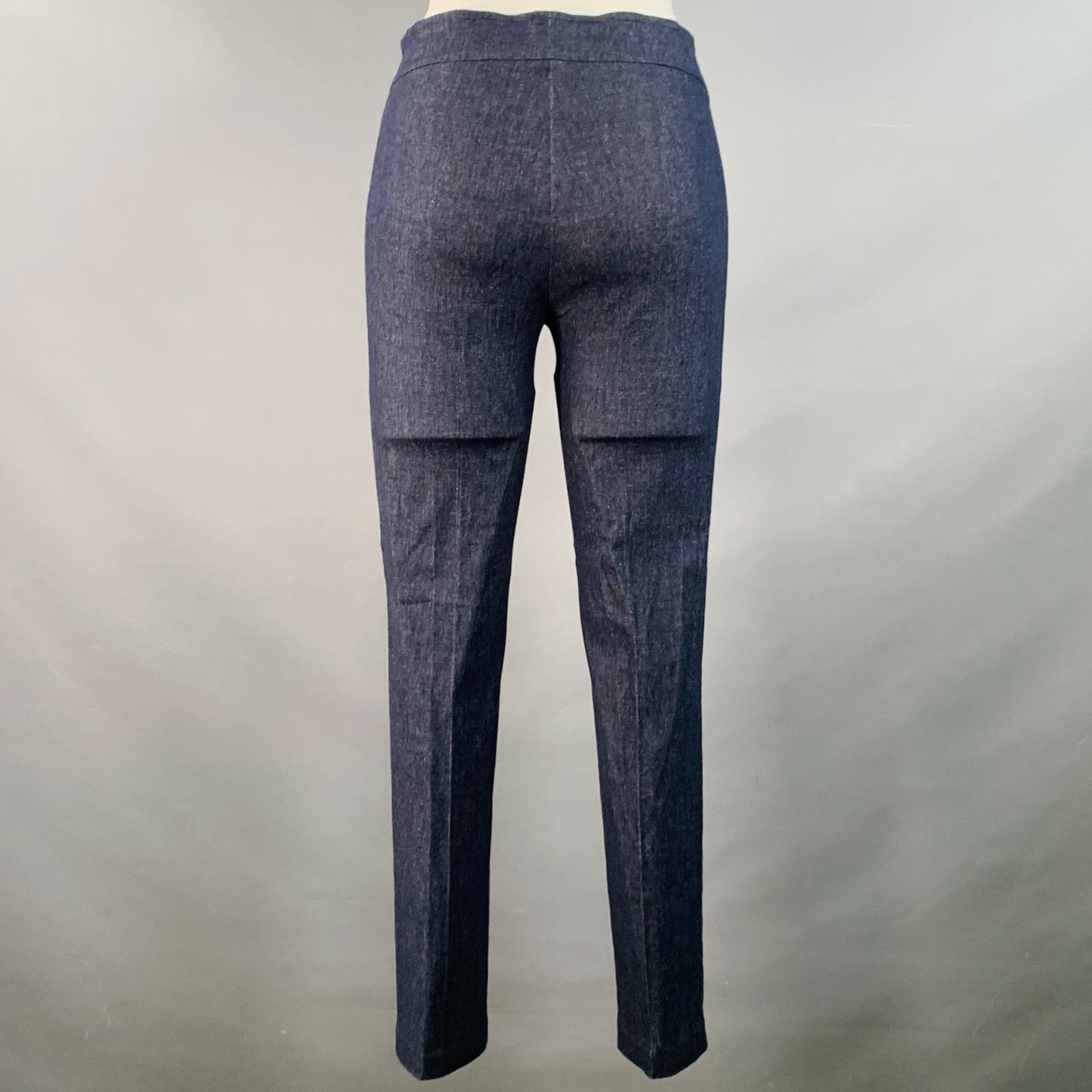 Other AVENUE MONTAIGNE Blue Viscose Twill Elastic Skinny Leggings Size 26" / US 2 / IT 38 - 2 Thumbnail