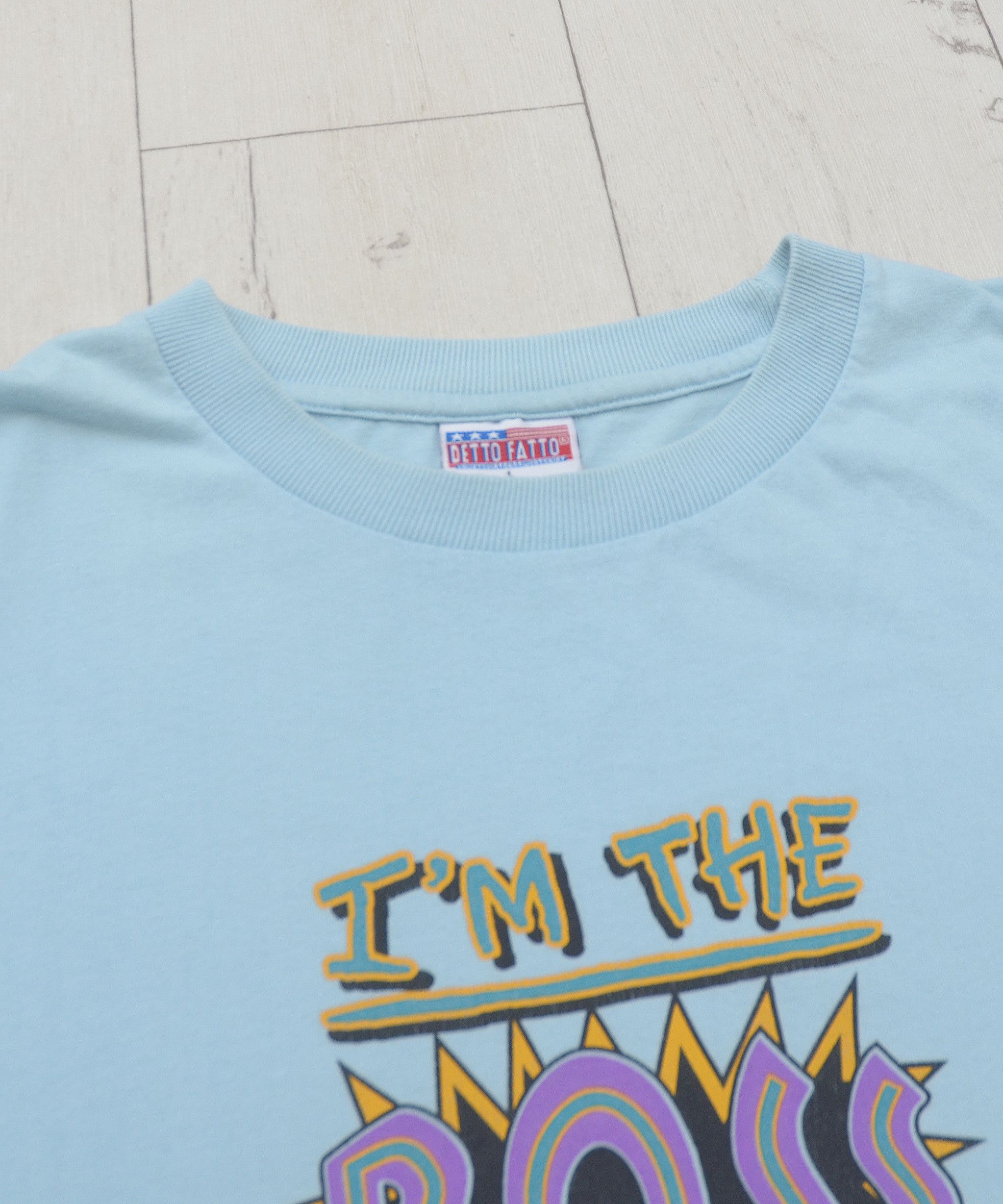 Vintage I’m the boss vintage Humor crazy T shirt Tee Y2K Happy Size US L / EU 52-54 / 3 - 6 Thumbnail