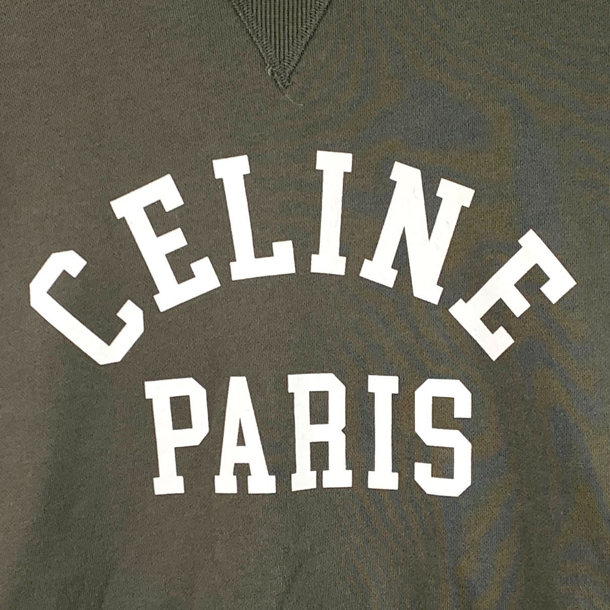 Celine Celine Paris Dark Green Cotton Round-Neck Long-Sleeve Sweats Size L / US 10 / IT 46 - 6 Thumbnail