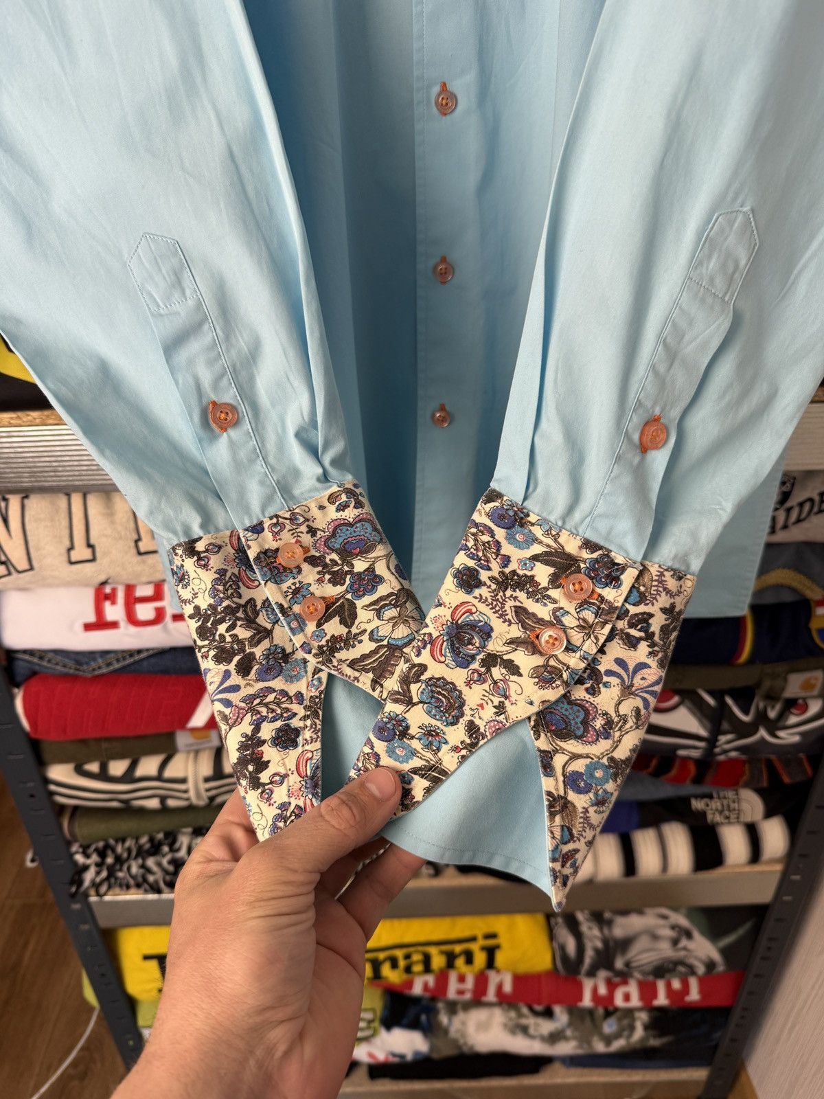 Dolce & Gabbana Dolce & Gabbana Painted Flower Button Up Shirt Tee Size US XL / EU 56 / 4 - 7 Thumbnail