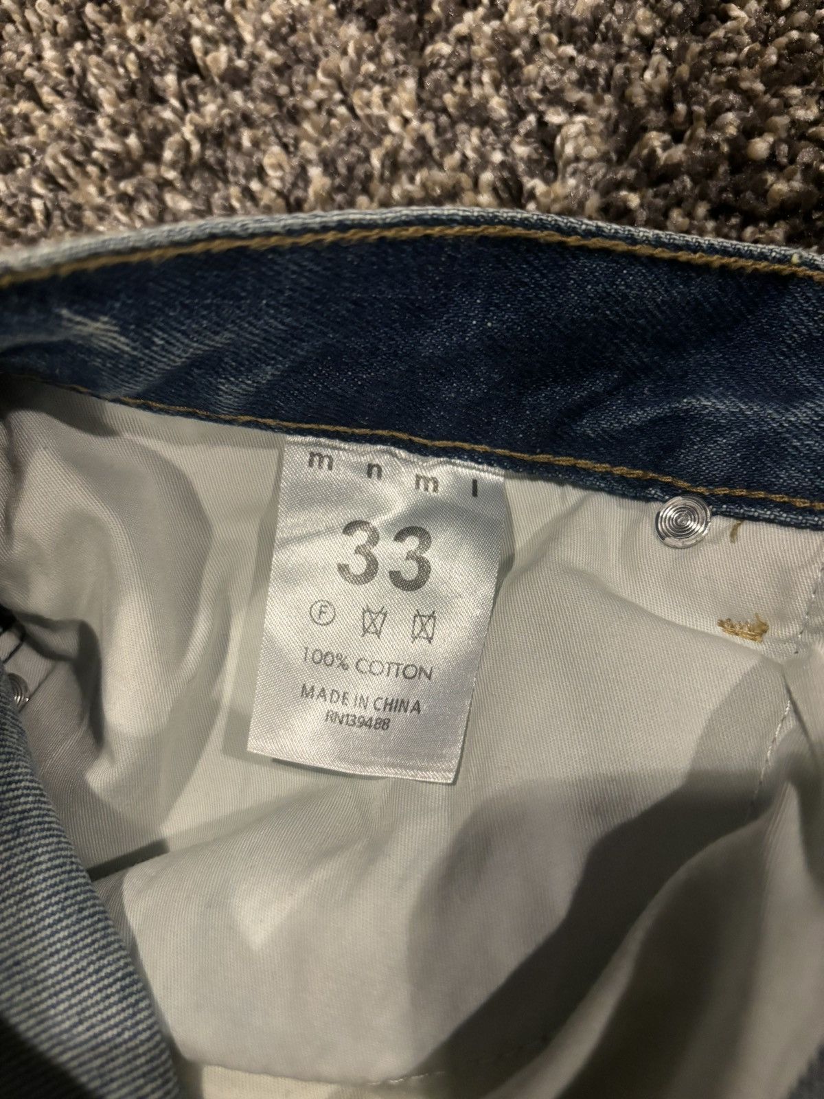 MNML Mnml Painted Jeans Size US 33 - 4 Thumbnail