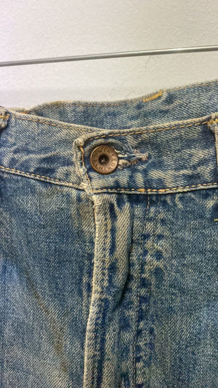Japanese Brand × Vintage EDWIN DISTRESSED BLUE DENIM PANT Size US 30 / EU 46 - 7 Thumbnail