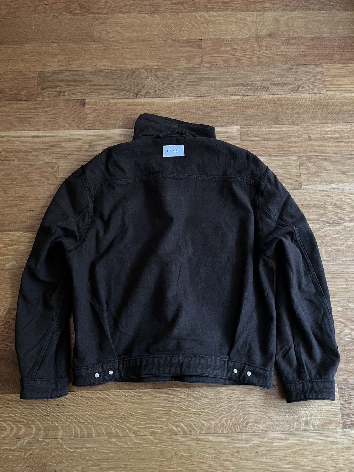 Lemaire Espresso Brown Trucker Jacket in Twill Cotton Size US XL / EU 56 / 4 - 10 Thumbnail