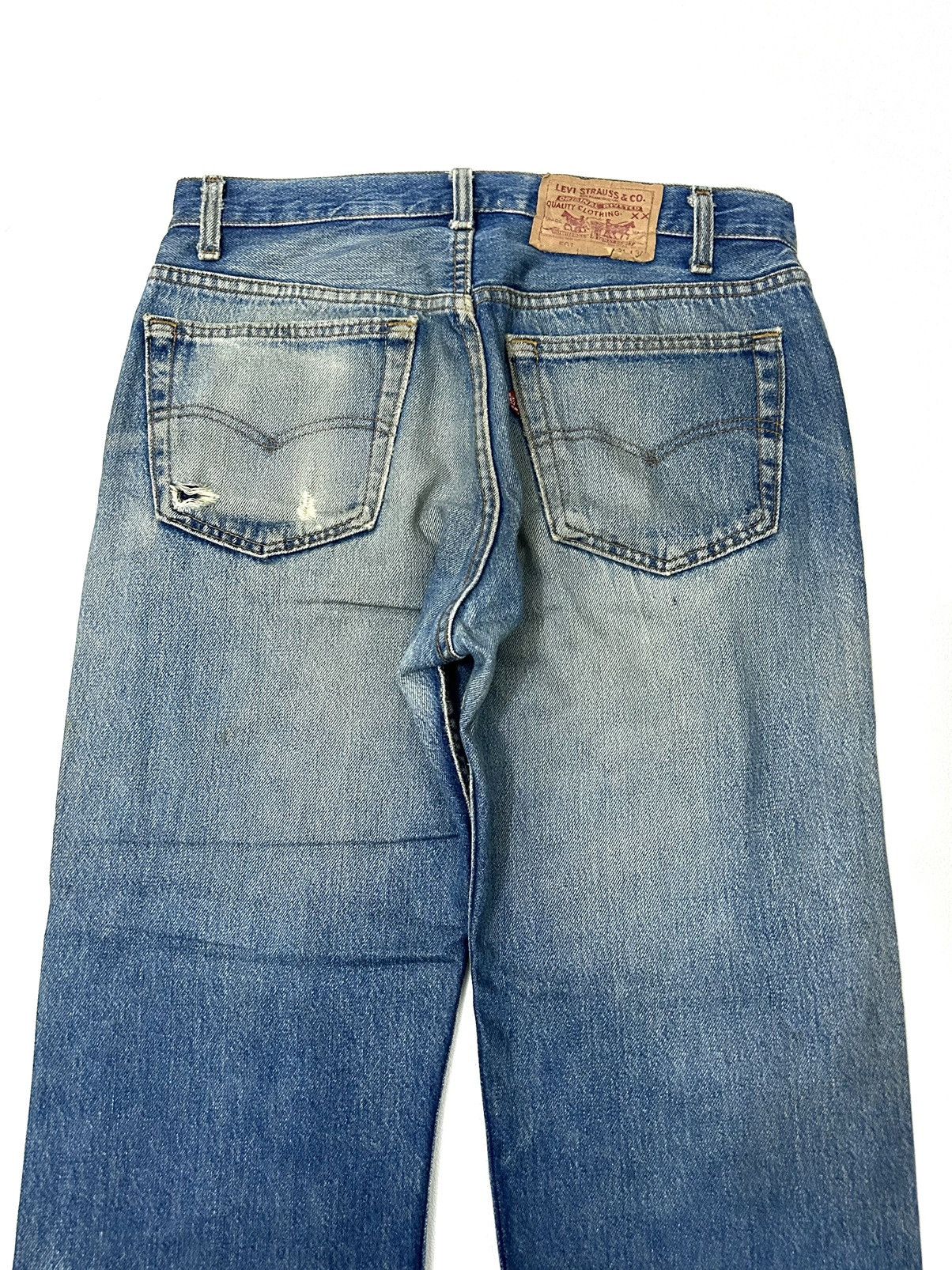 Levi's × Levi's Vintage Clothing Vintage Levis 501 xx Button 522 Distressed Jeans Size US 31 - 9 Thumbnail