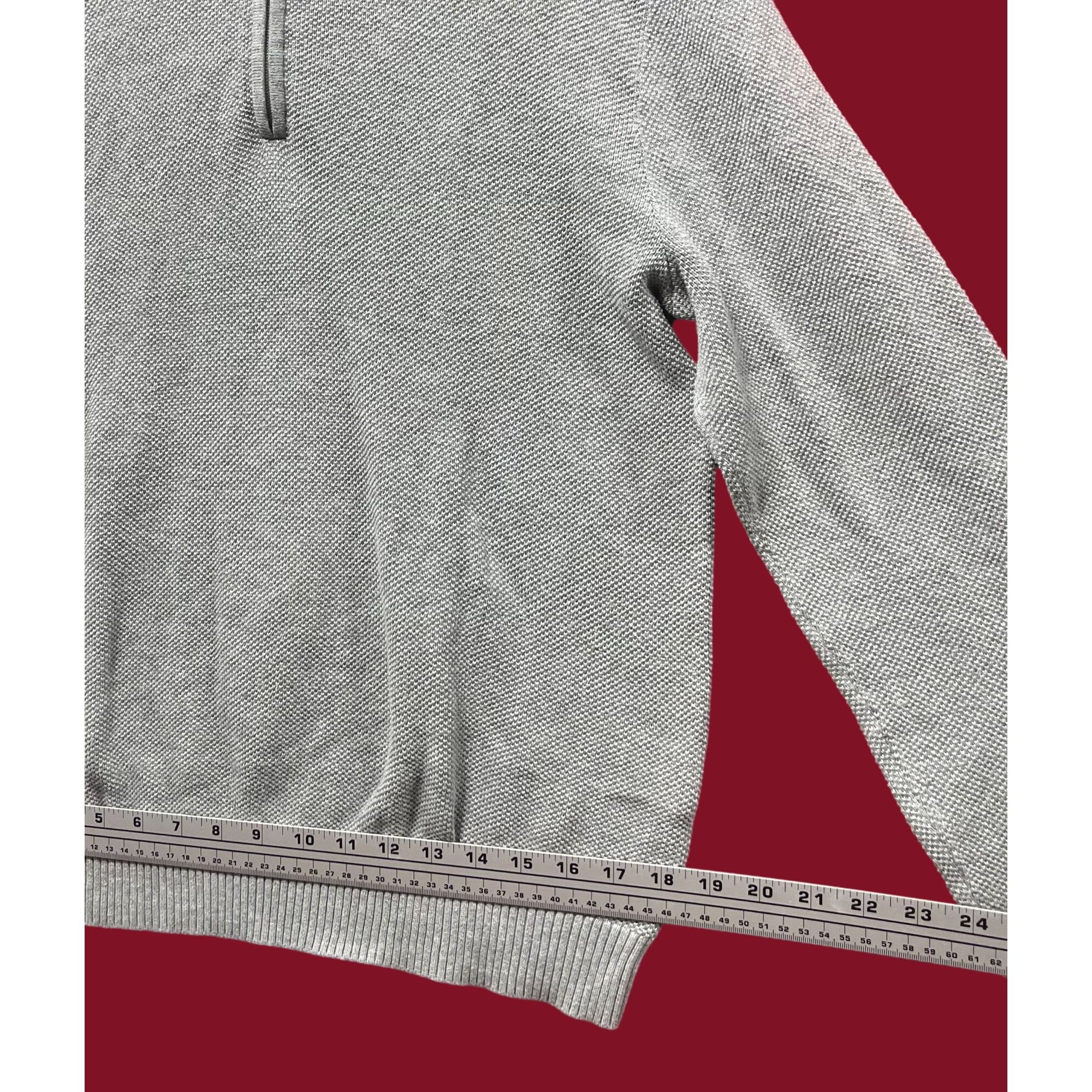 Club Room Club Room - Men's Quarter-Zip Textured Cotton Sweater - Gray Size US M / EU 48-50 / 2 - 7 Thumbnail