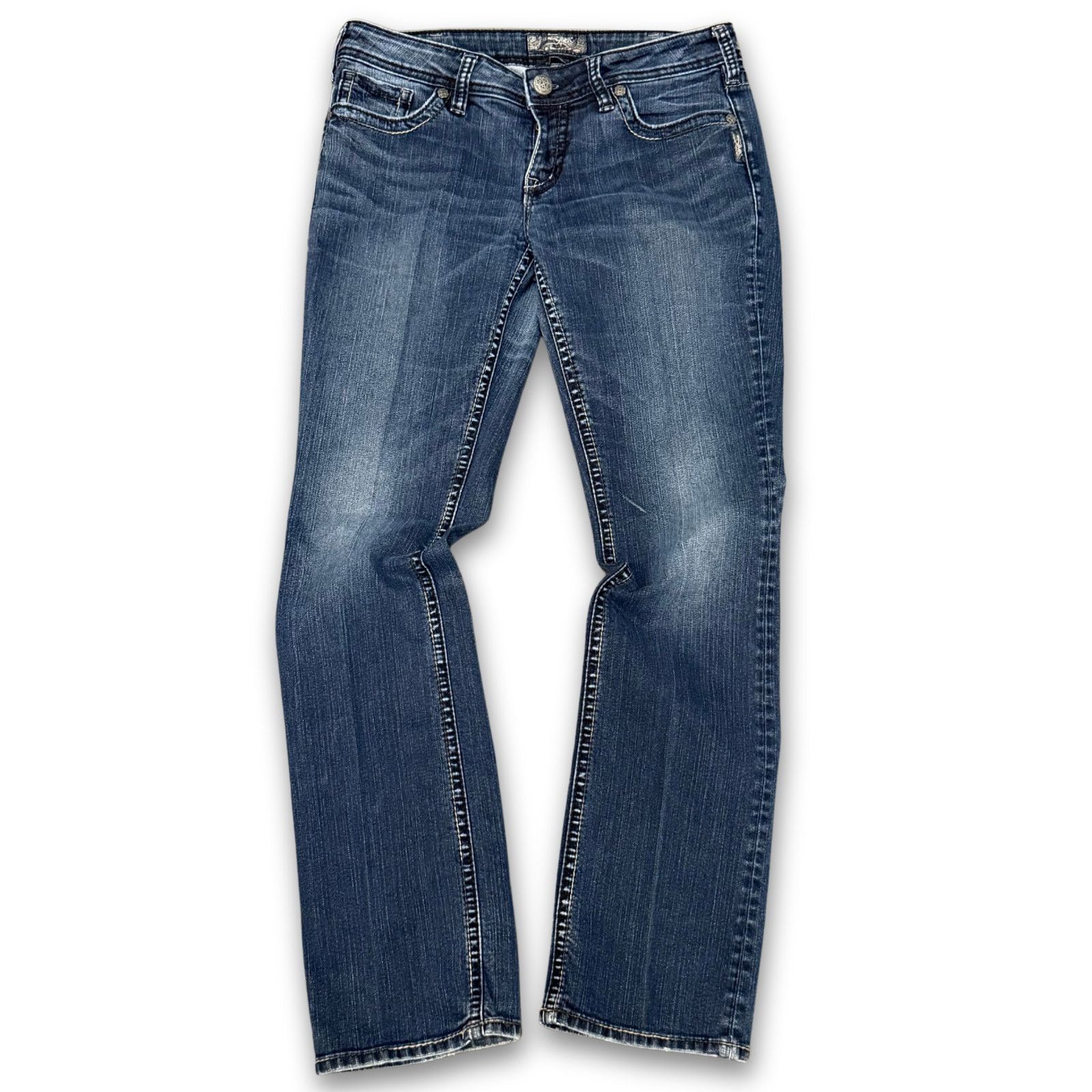 Silver Jeans Co. Bootcut Jeans with Chunky Stitching | 30 | Aiko Baby Boot Size 30" / US 8 / IT 44 - 1 Thumbnail