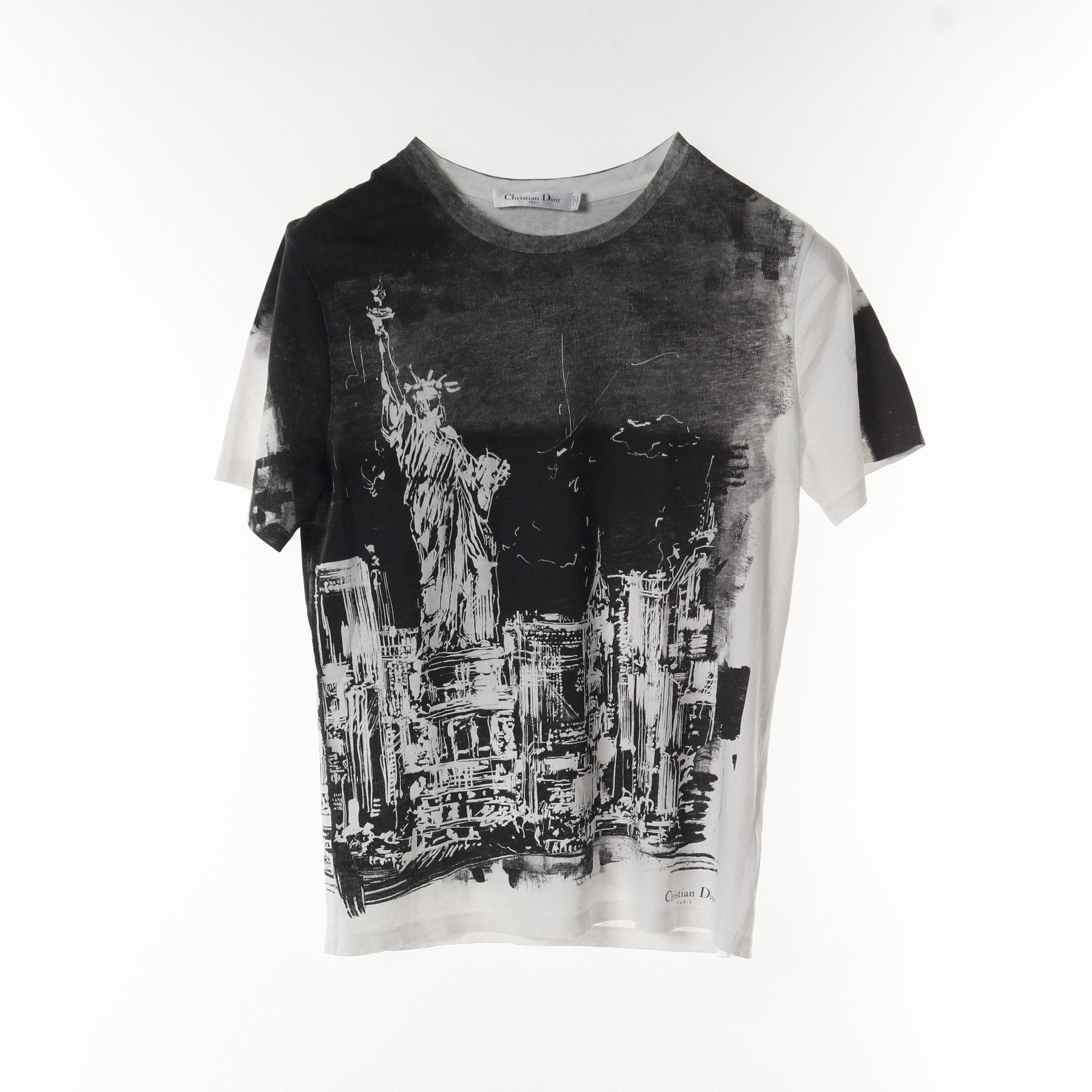 Dior Dior T-Shirt Graphic Print Cotton White Black Size ONE SIZE - 1 Thumbnail