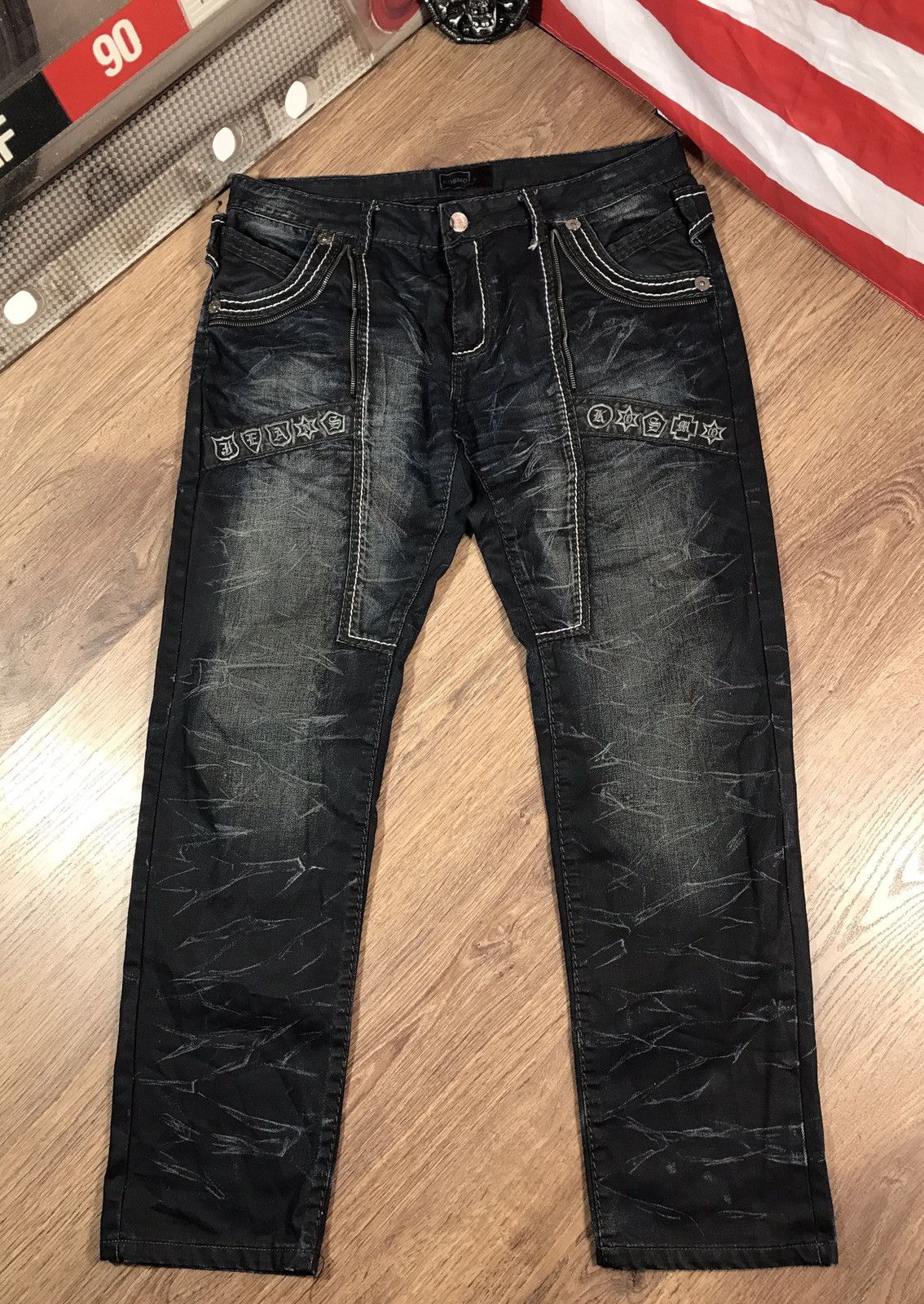 Vintage Vintage Kosmo Lupo Distressed Denim Pants Size US 38 / EU 54 - 1 Thumbnail