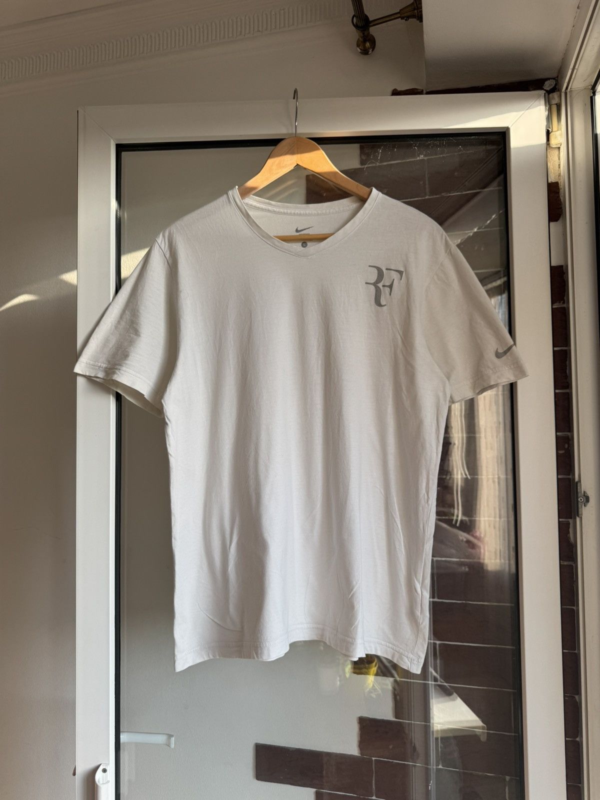 Nike Vintage Nike x Roger Federer White tee Size US L / EU 52-54 / 3 - 6 Thumbnail