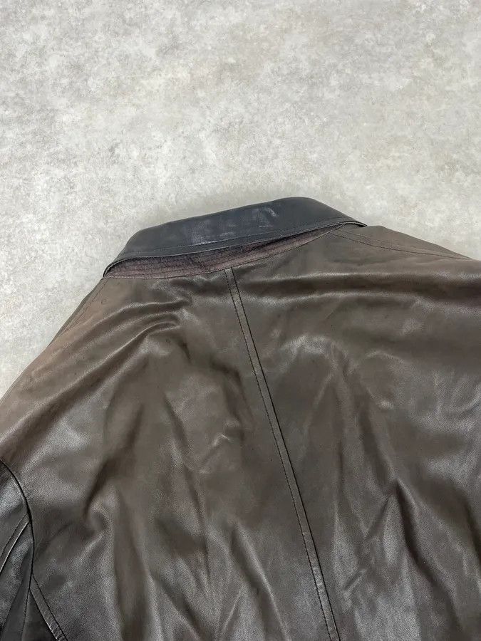 Emporio Armani FW2008 Emporio Armani Faded Brown Leather Blazer Jacket Size 44R - 7 Thumbnail