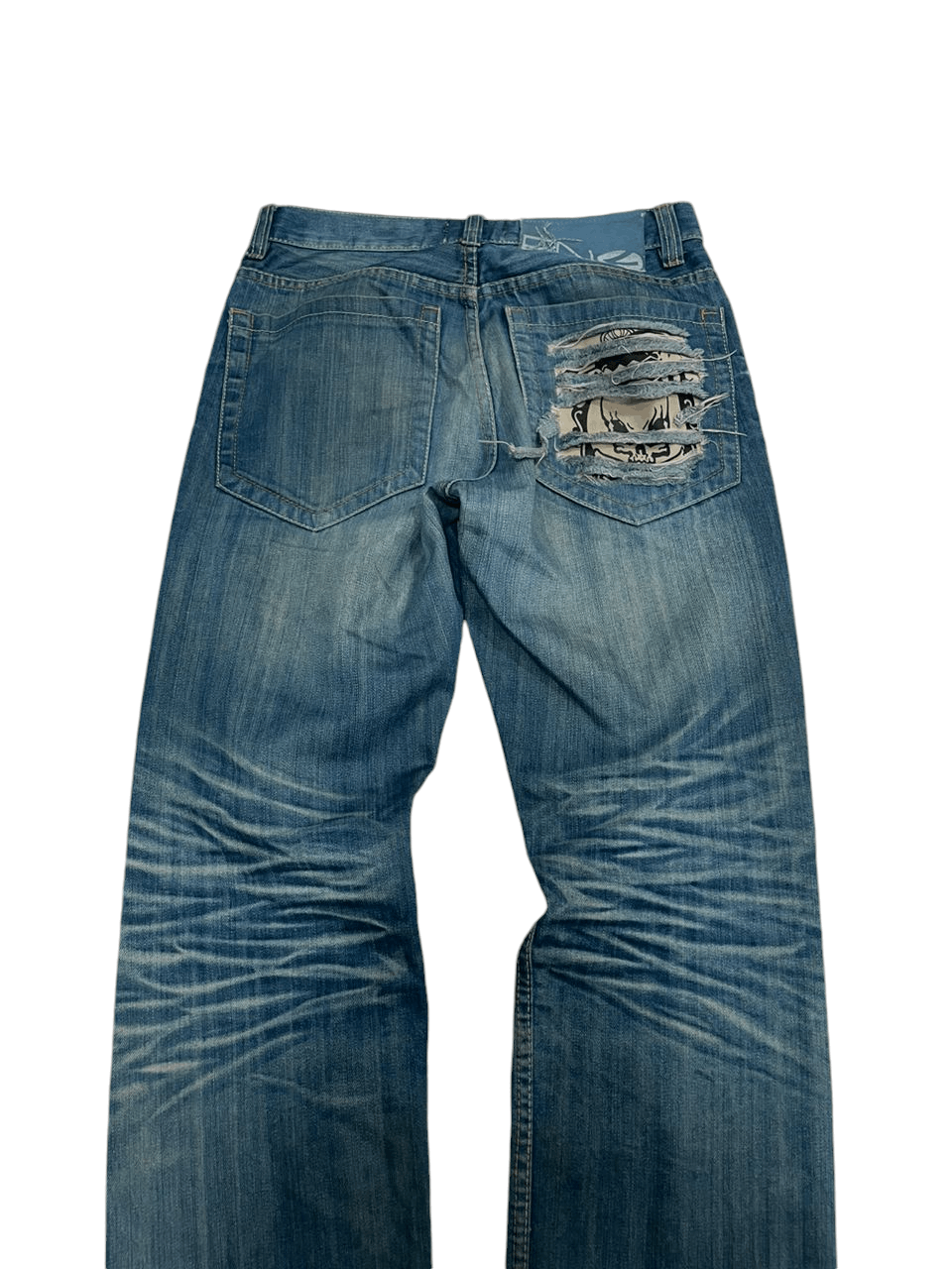Energie × Japanese Brand 💥Flared Energie Worn Out & Distressed Style Denim 💥 Size US 30 / EU 46 - 9 Thumbnail