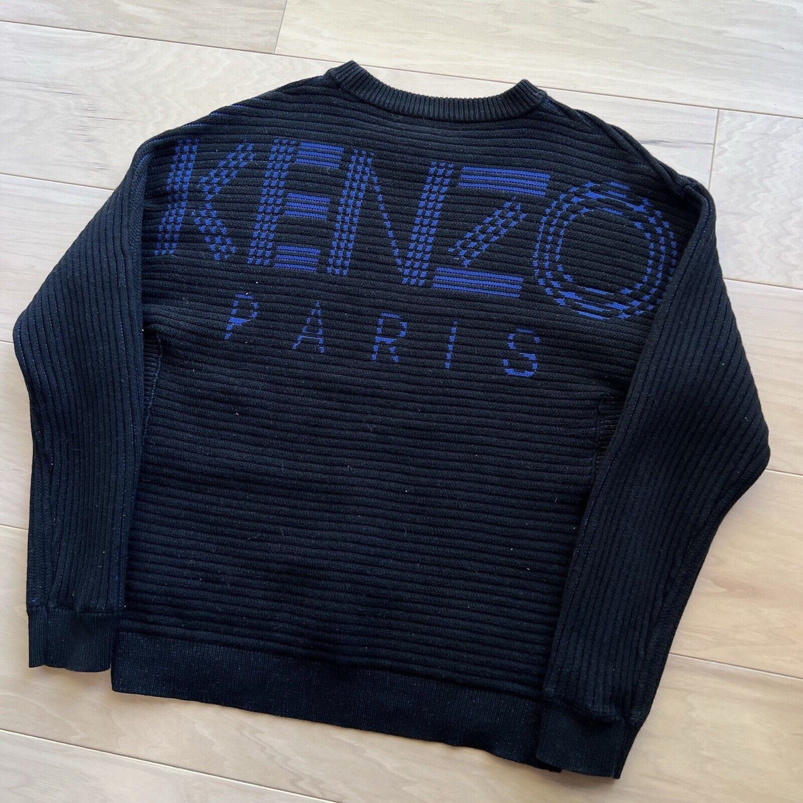 Kenzo Kenzo Paris Sweater Women's Medium Black Blue Wool Size M / US 6-8 / IT 42-44 - 11 Thumbnail