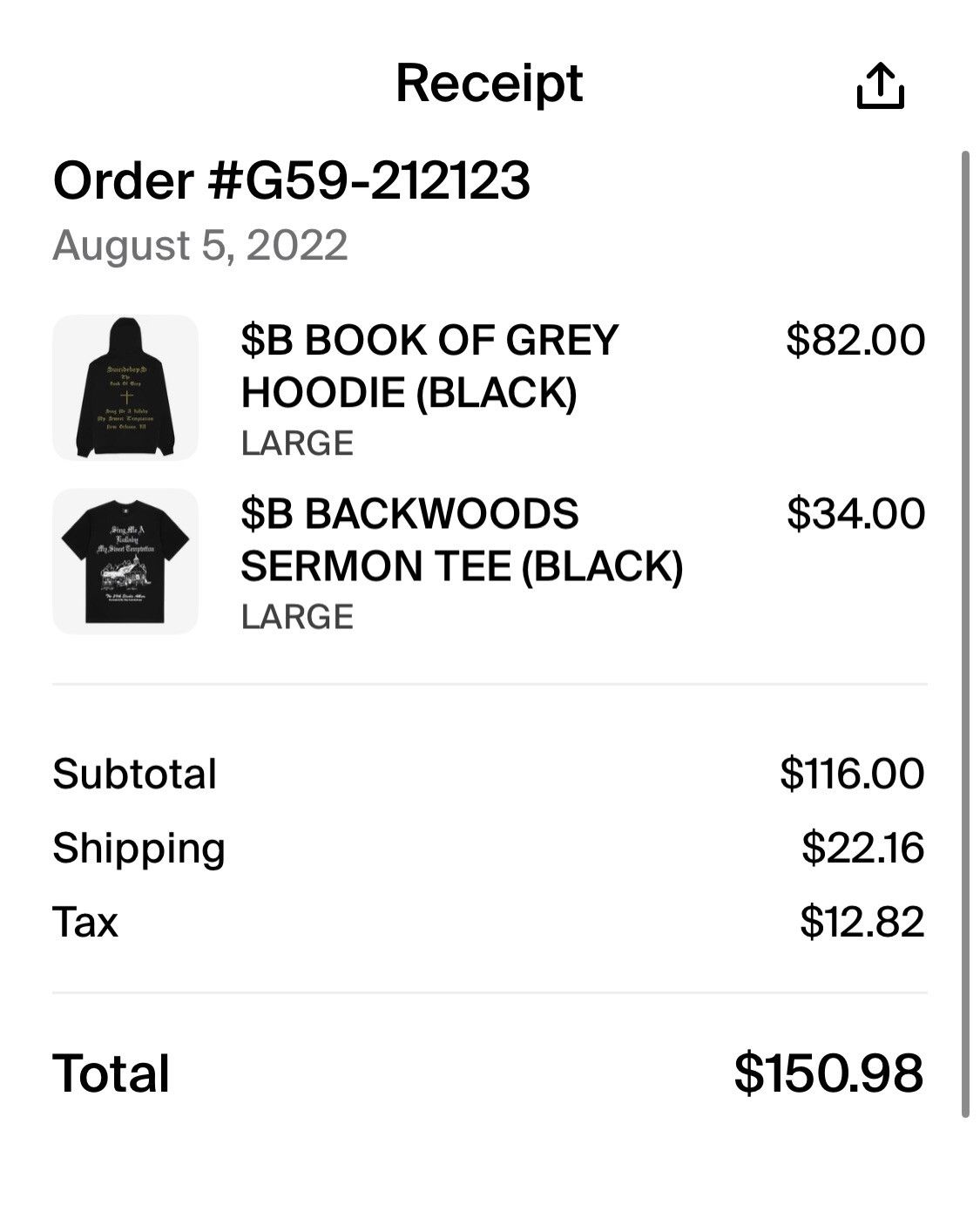 G59 Records $B BOOK OF GREY HOODIE Size US L / EU 52-54 / 3 - 7 Thumbnail
