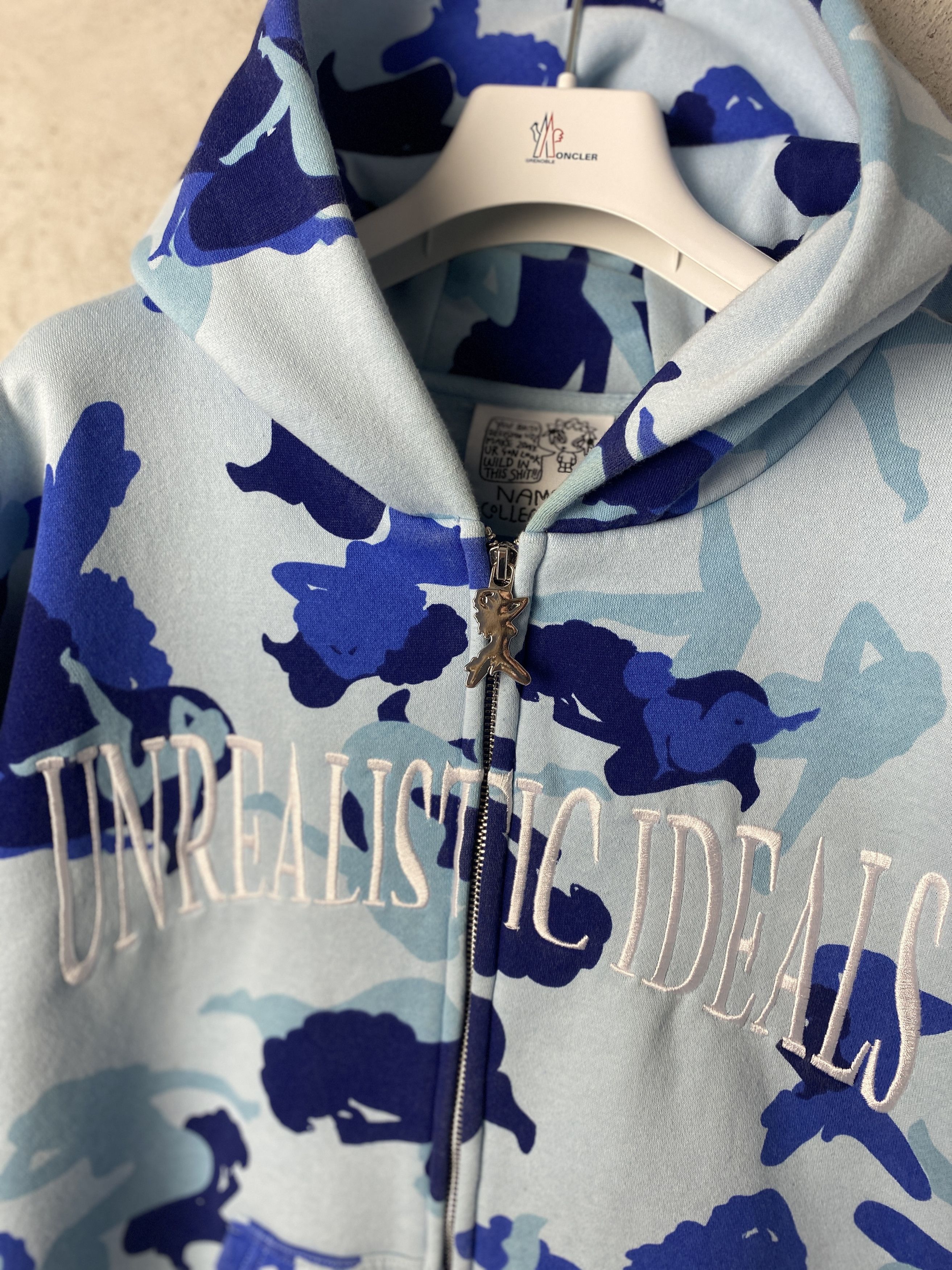 Named Collective Unrealistic Ideas camo zip-up hoodie