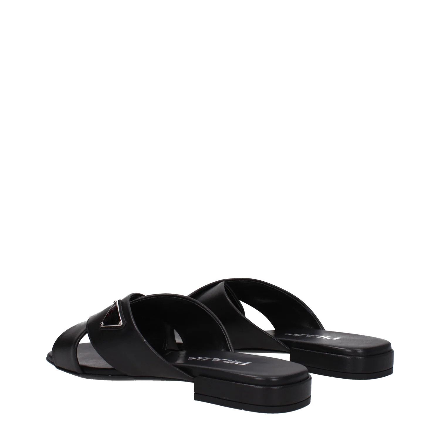 Prada ob1o1e1124 Leather Slippers in Black Size US 6 / IT 36 - 3 Thumbnail