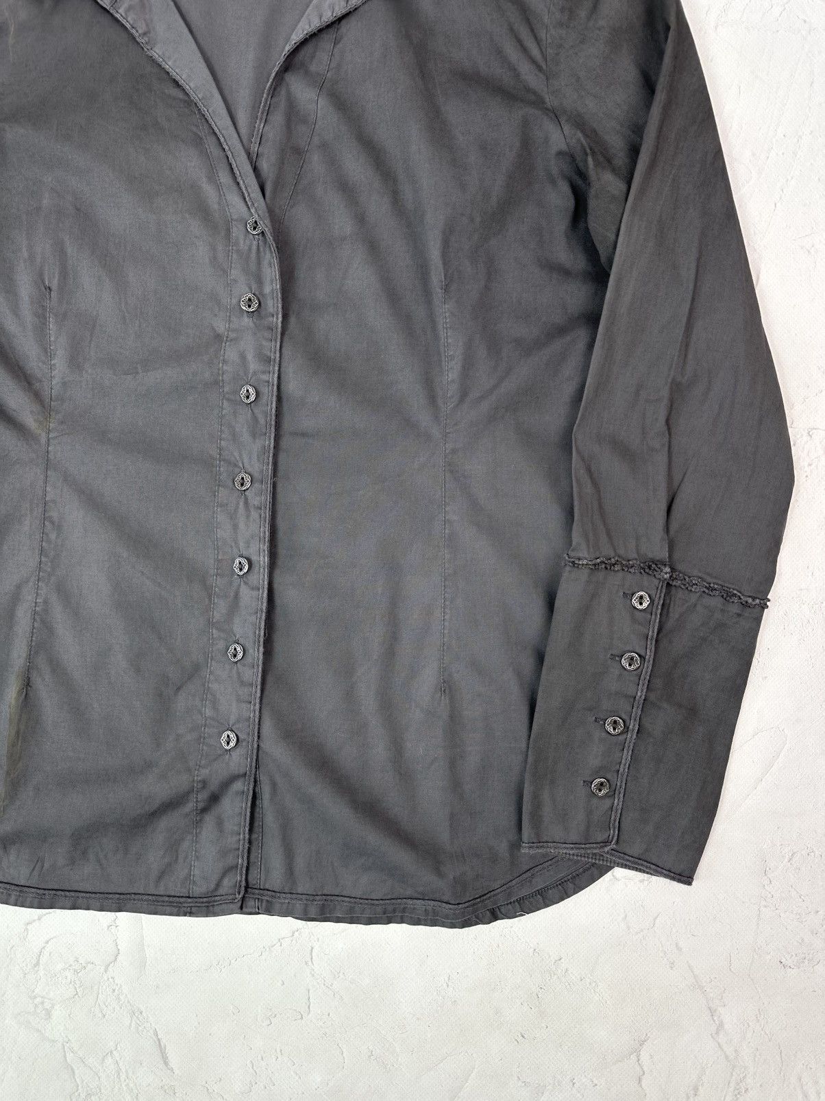 If Six Was Nine Vintage Grey V-neck Shirt Size M / US 6-8 / IT 42-44 - 3 Thumbnail