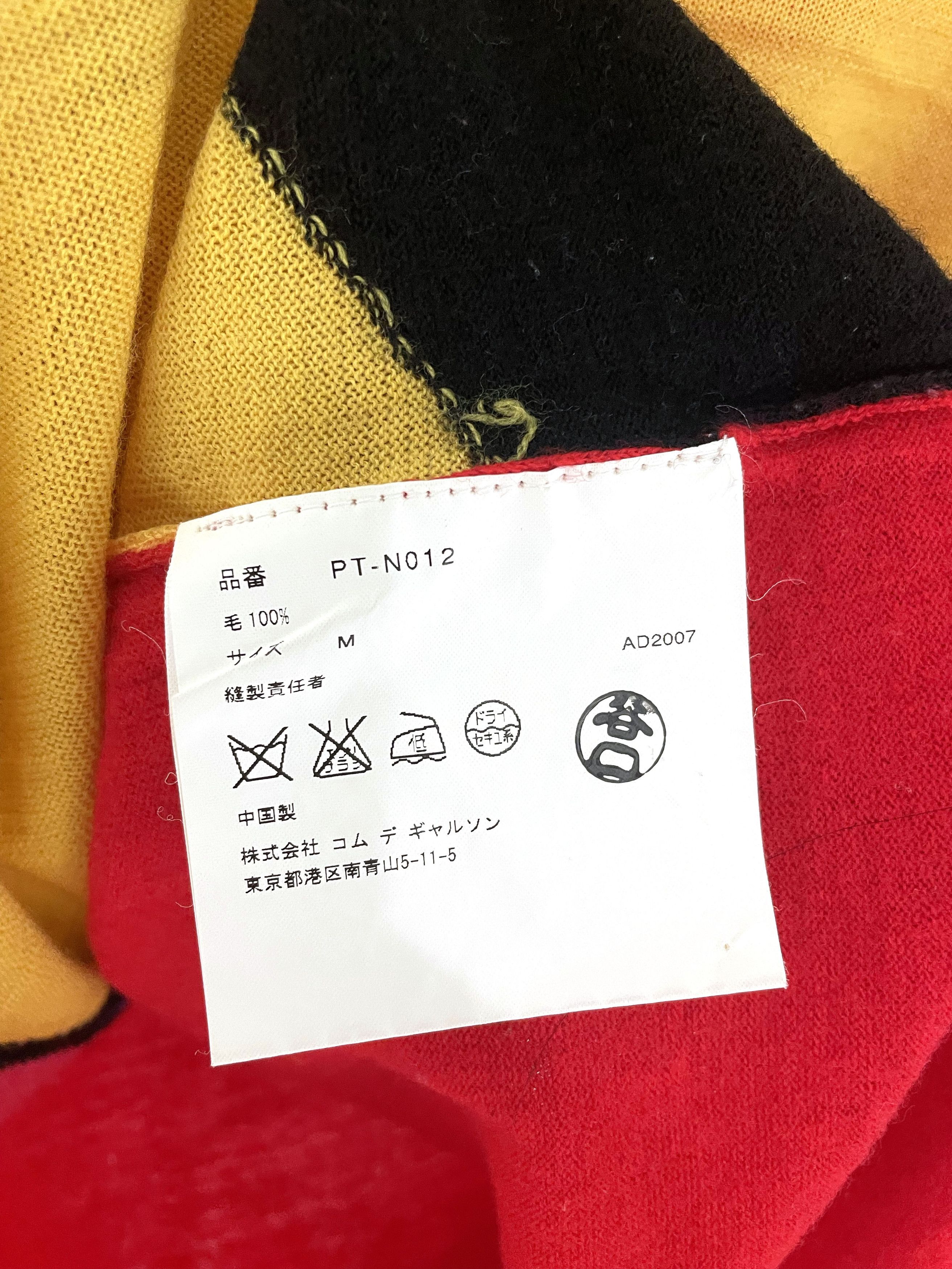 Comme des Garcons Homme Plus 2007 Abstract Face Sweater Size US S / EU 44-46 / 1 - 7 Thumbnail