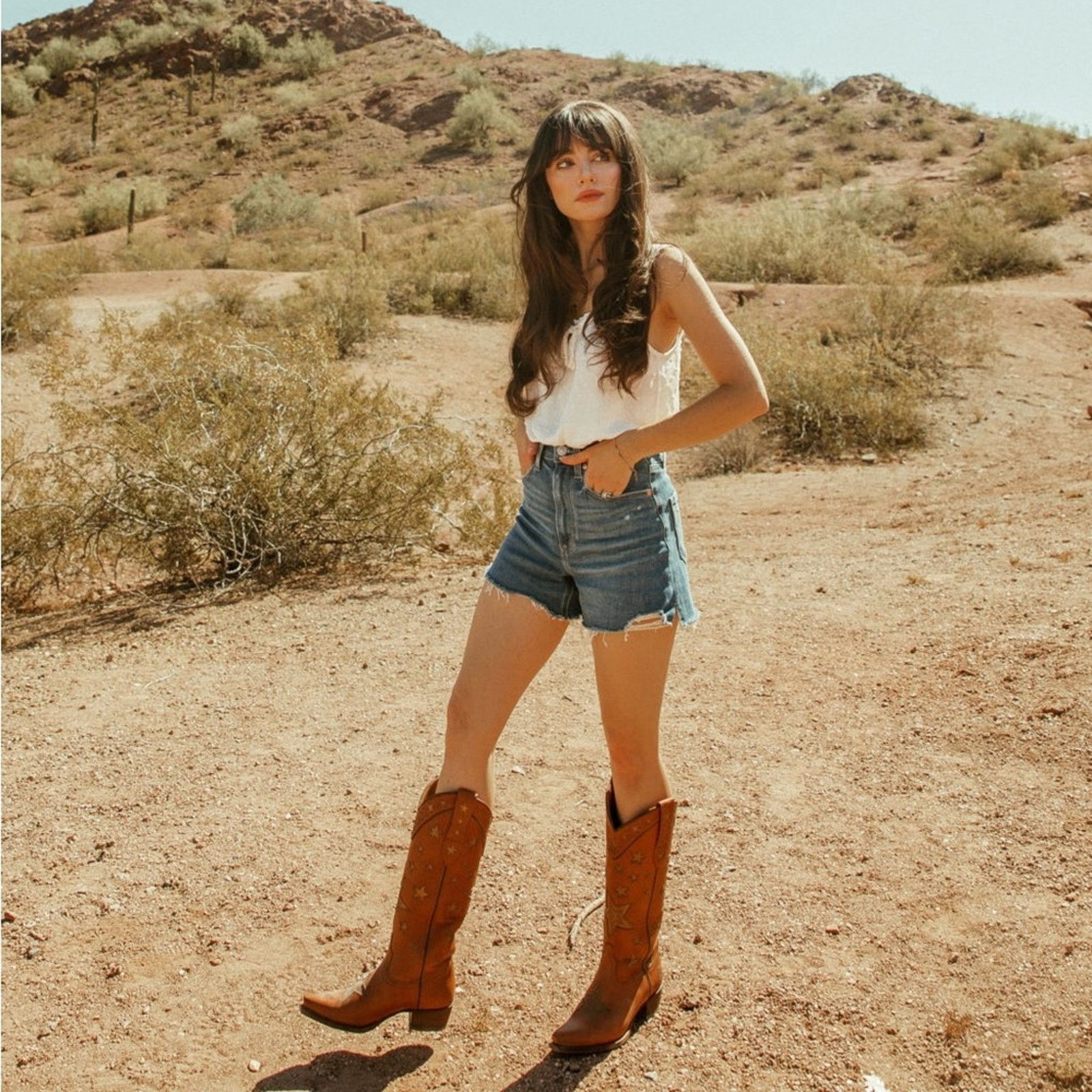 REVOLVE NEW RANCH ROAD Presidio Liberty Star Cowboy Western Boot 5.5 Size US 5.5 / IT 35.5 - 9 Thumbnail