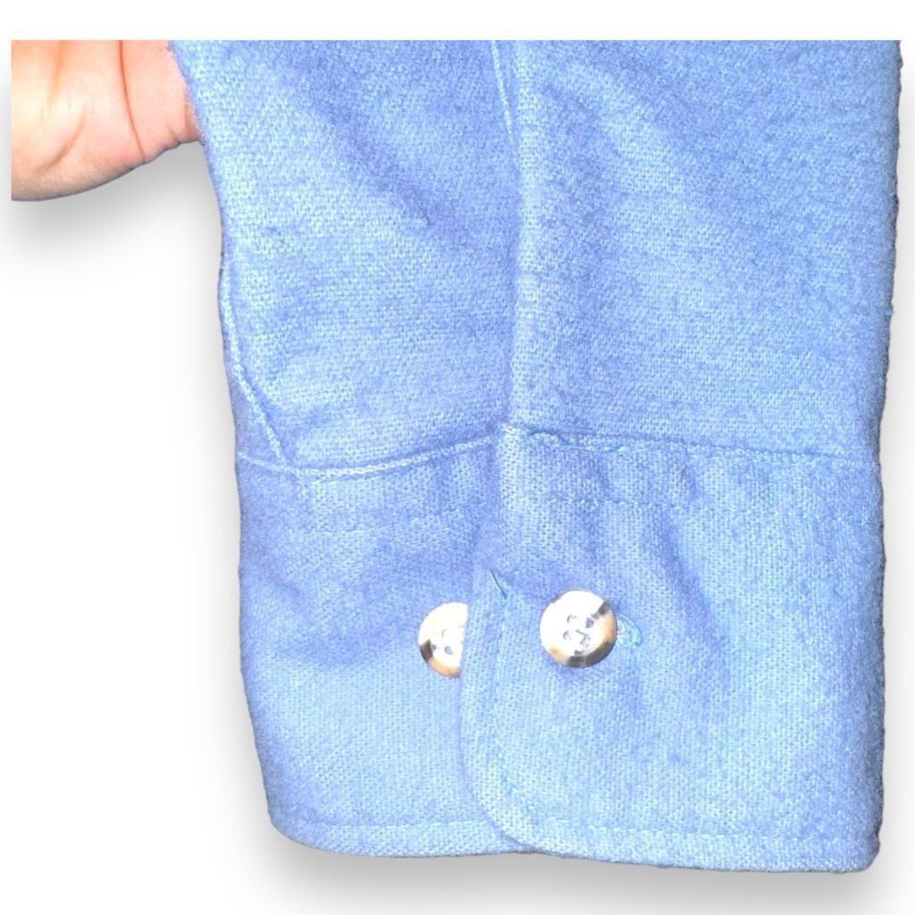 Other 60s Dunn’s Sky Blue Made in USA Chamois Flannel Sport Shirt Size US L / EU 52-54 / 3 - 5 Thumbnail