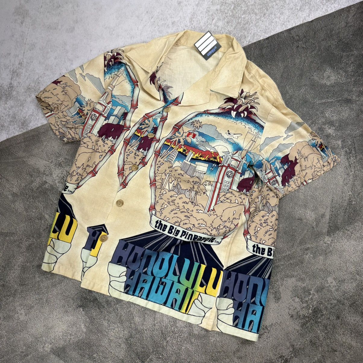 Hang Ten Vintage Hangten Honolulu hawaii shirts big pineapple full Size US XL / EU 56 / 4 - 2 Thumbnail
