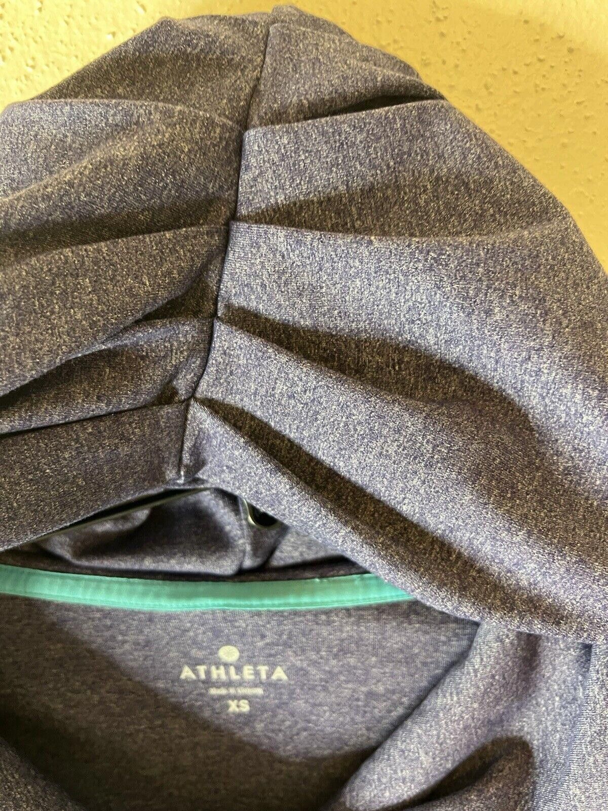 Designer ATHLETA PURPLE LONG HOODIE JACKET XS ASYMMETRICAL ZIP Size XS / US 0-2 / IT 36-38 - 5 Thumbnail