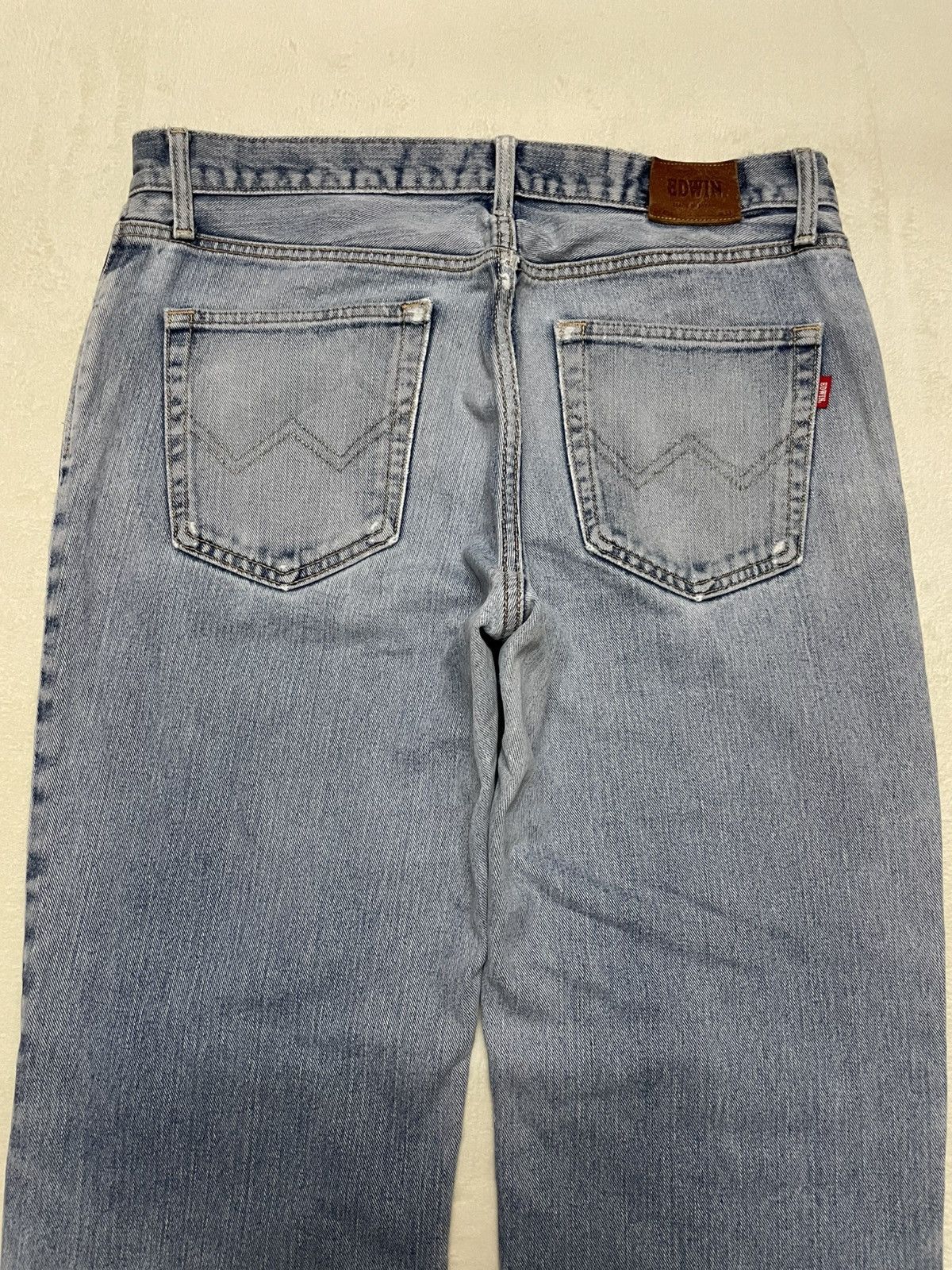 Edwin Vintage Edwin Japanese Brand Distressed Blue Wash Jeans Size US 35 - 11 Thumbnail