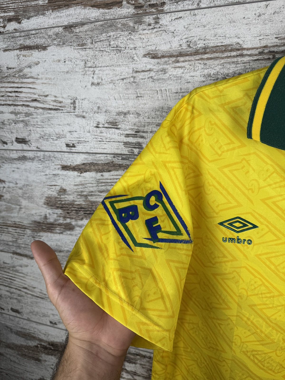 Home Vintage Umbro Brasil T-shirt soccer jersey Brazil tee