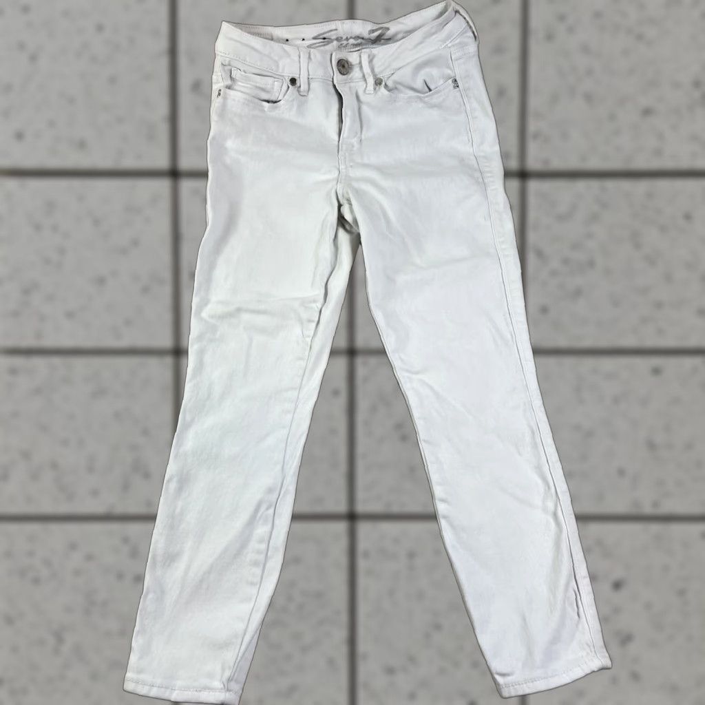 Vintage Seven7 White Dove Ankle Cropped Jeans Size 4 Slim Women Size 27" / US 4 / IT 40 - 1 Thumbnail