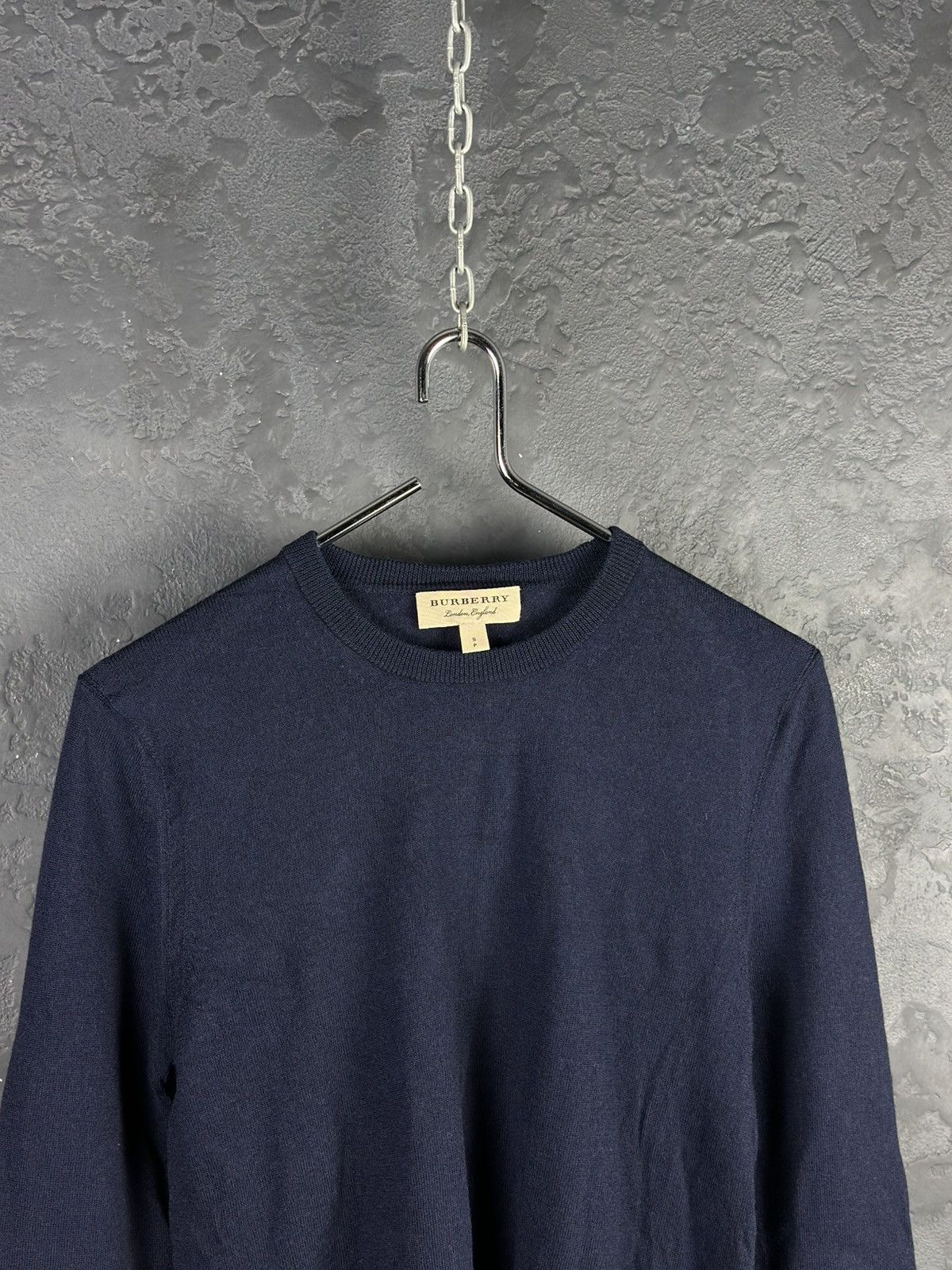 Burberry Mens Burberry London Merino Wool Sweater Jumper Pullover Size US S / EU 44-46 / 1 - 3 Thumbnail