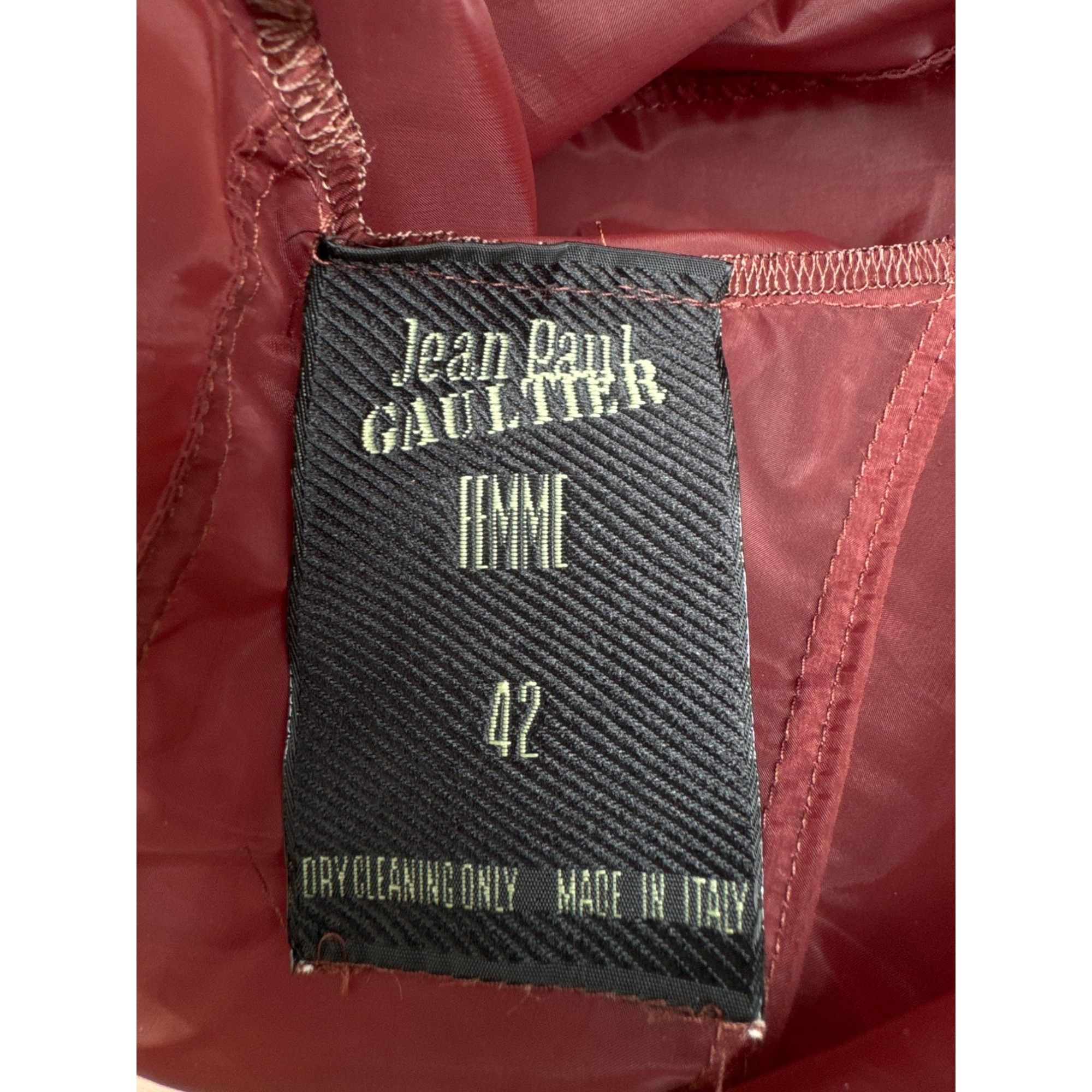 Jean Paul Gaultier 1990s Burgundy Victorian Gazar Silk Coat Size M / US 6-8 / IT 42-44 - 6 Thumbnail
