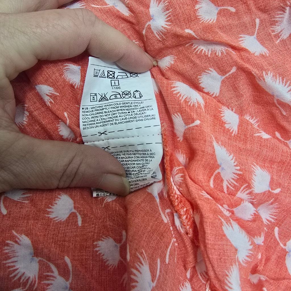 Old Navy Women's Old Navy Orange & White Floral Tank Top XL Size XL / US 12-14 / IT 48-50 - 7 Thumbnail