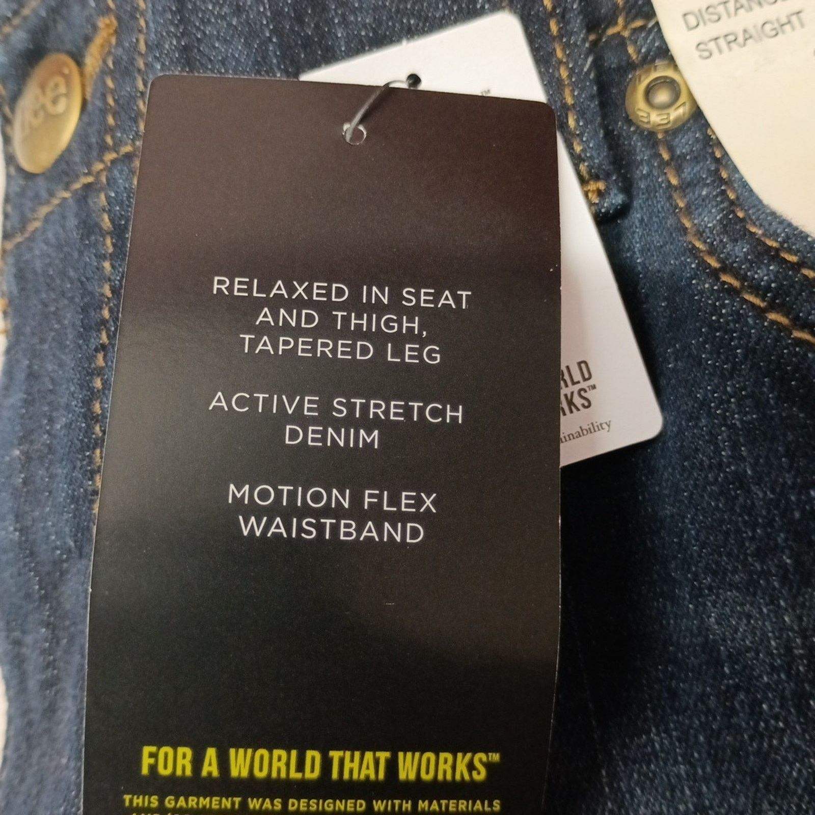 Lee Lee Men's 31x30 Straight Taper Motion Flex Dark Blue Jeans Size US 31 - 3 Thumbnail