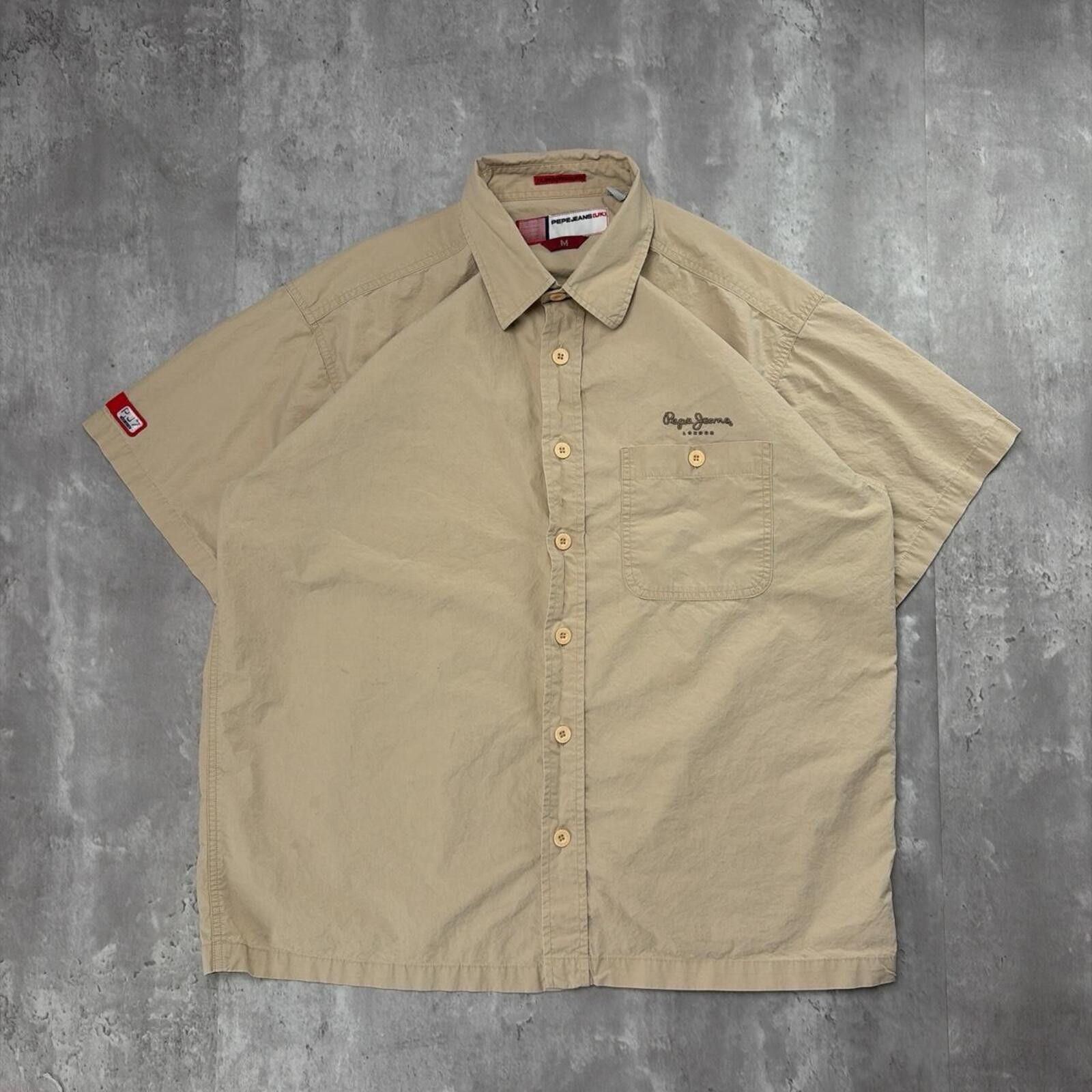 Pepe Jeans Y2K Beige Pepe Jeans UK Grunge Skater Button Up Shirt Size US M / EU 48-50 / 2 - 1 Thumbnail