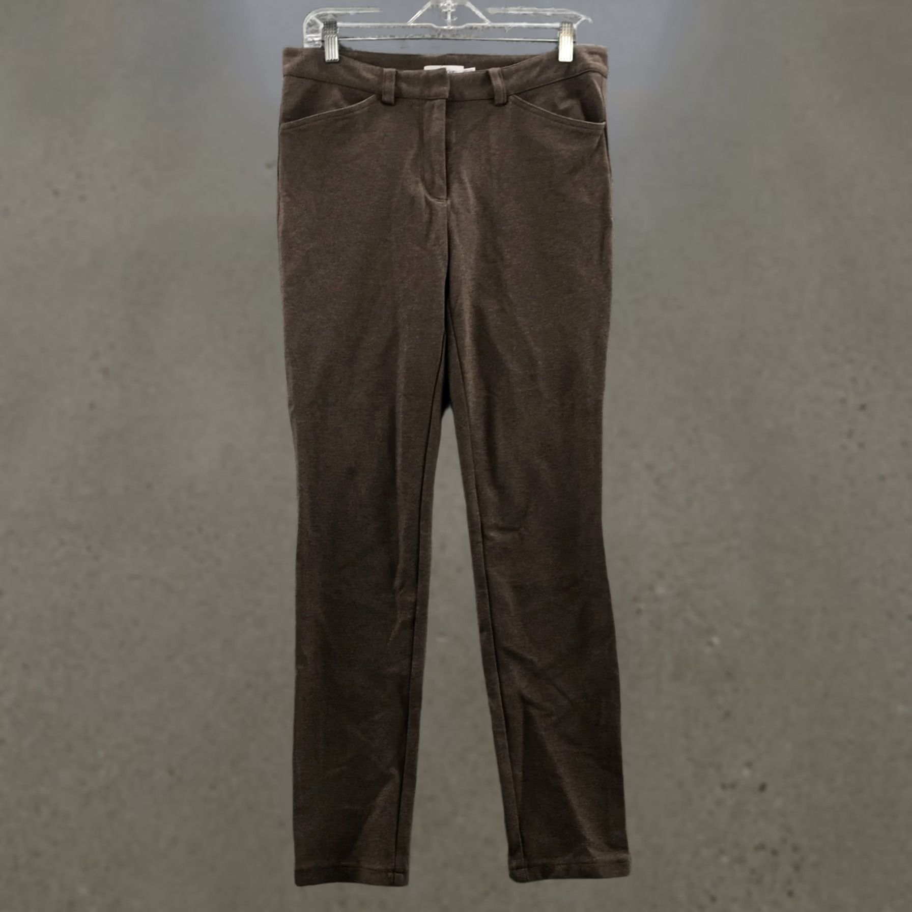 Calvin Klein Calvin Klein Skinny Dress Pants Women 8 Brown Mid Rise Flat Front Dress Pants Women 8 Brown Size 30" / US 8 / IT 44 - 1 Thumbnail