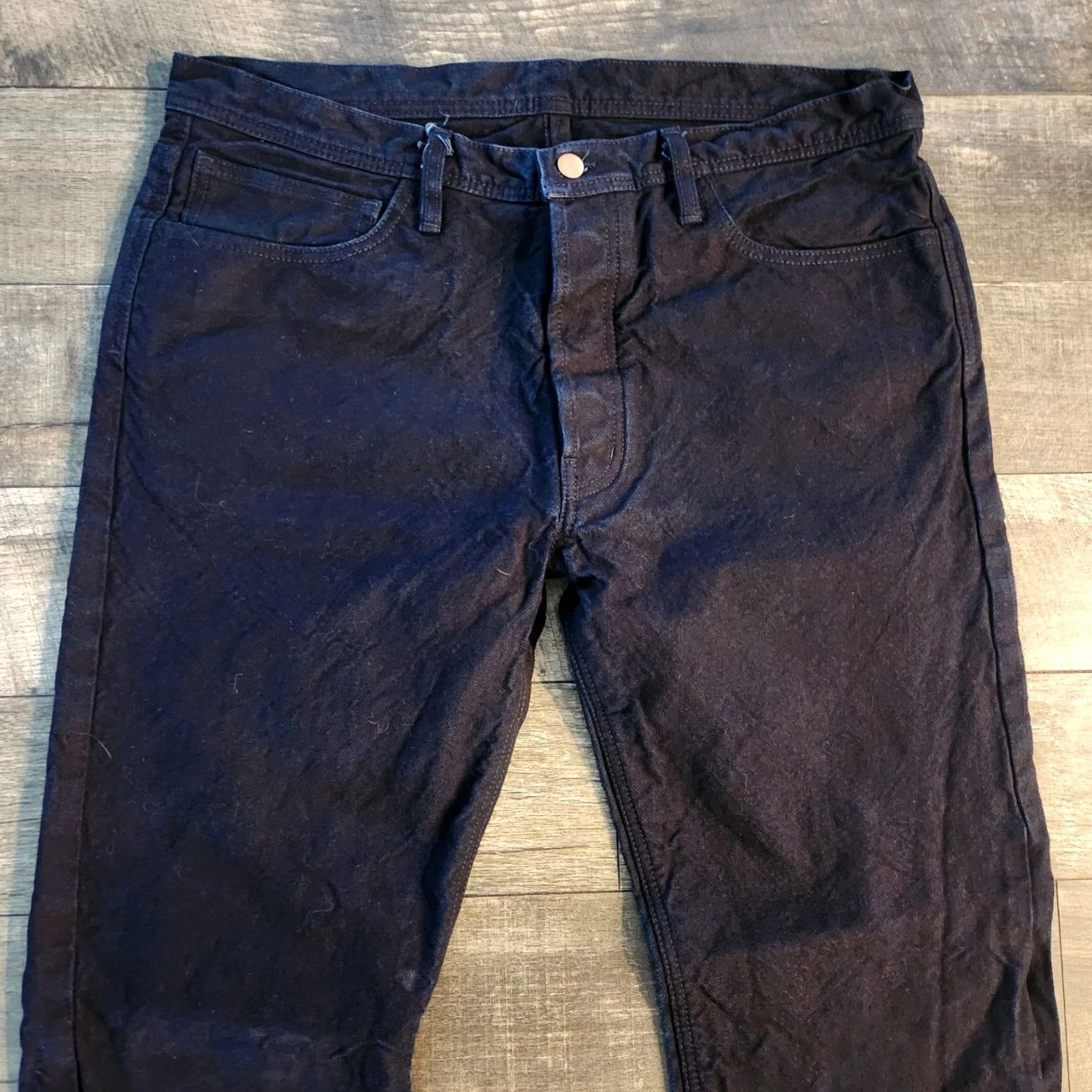Vintage Mercy Supply Co Jeans Mens 38x33 Dark Blue Straight Heavy Weight Selvedge Denim Jeans Mens 38x33 Dark Blue Straight Heavy Weight Selvedge Denim Size US 38 / EU 54 - 5 Thumbnail