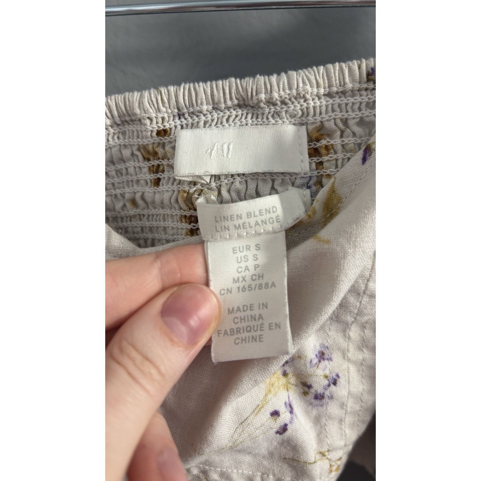 H&M H&M White Flower Crop Top Size S / US 4 / IT 40 - 2 Thumbnail