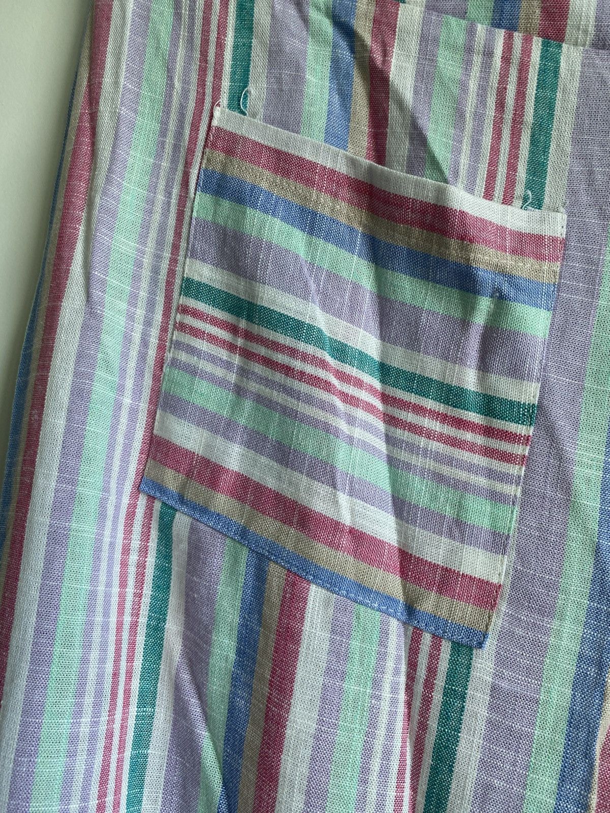 Other Ashley Stewart Wide Leg High Flowy Stripped Linen Pants NWT Size 38" / US 16 / IT 52 - 6 Thumbnail