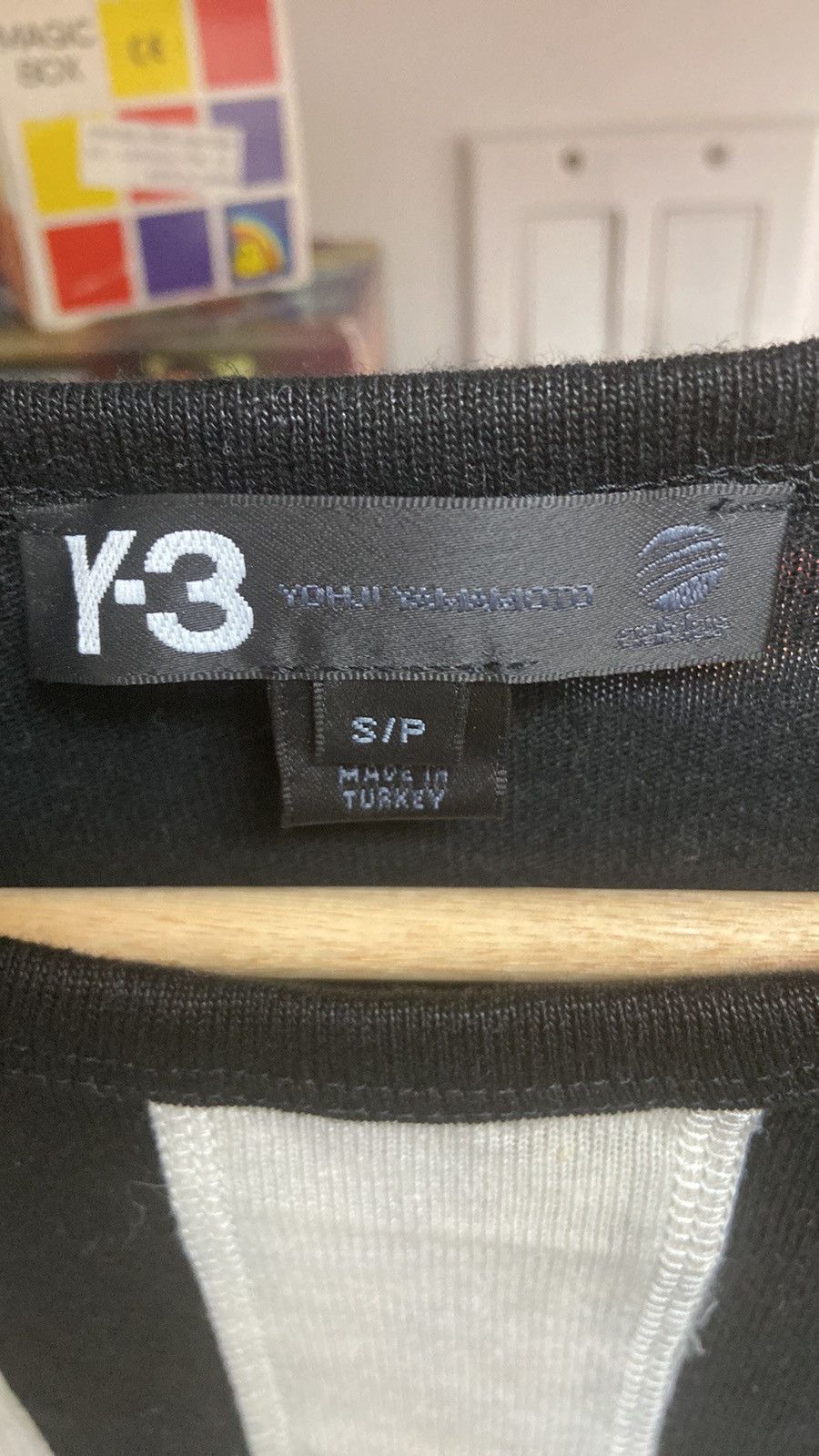Y-3 Vintage Y-3 Black/ White Shirt with Geometric Stripes Size US S / EU 44-46 / 1 - 3 Thumbnail